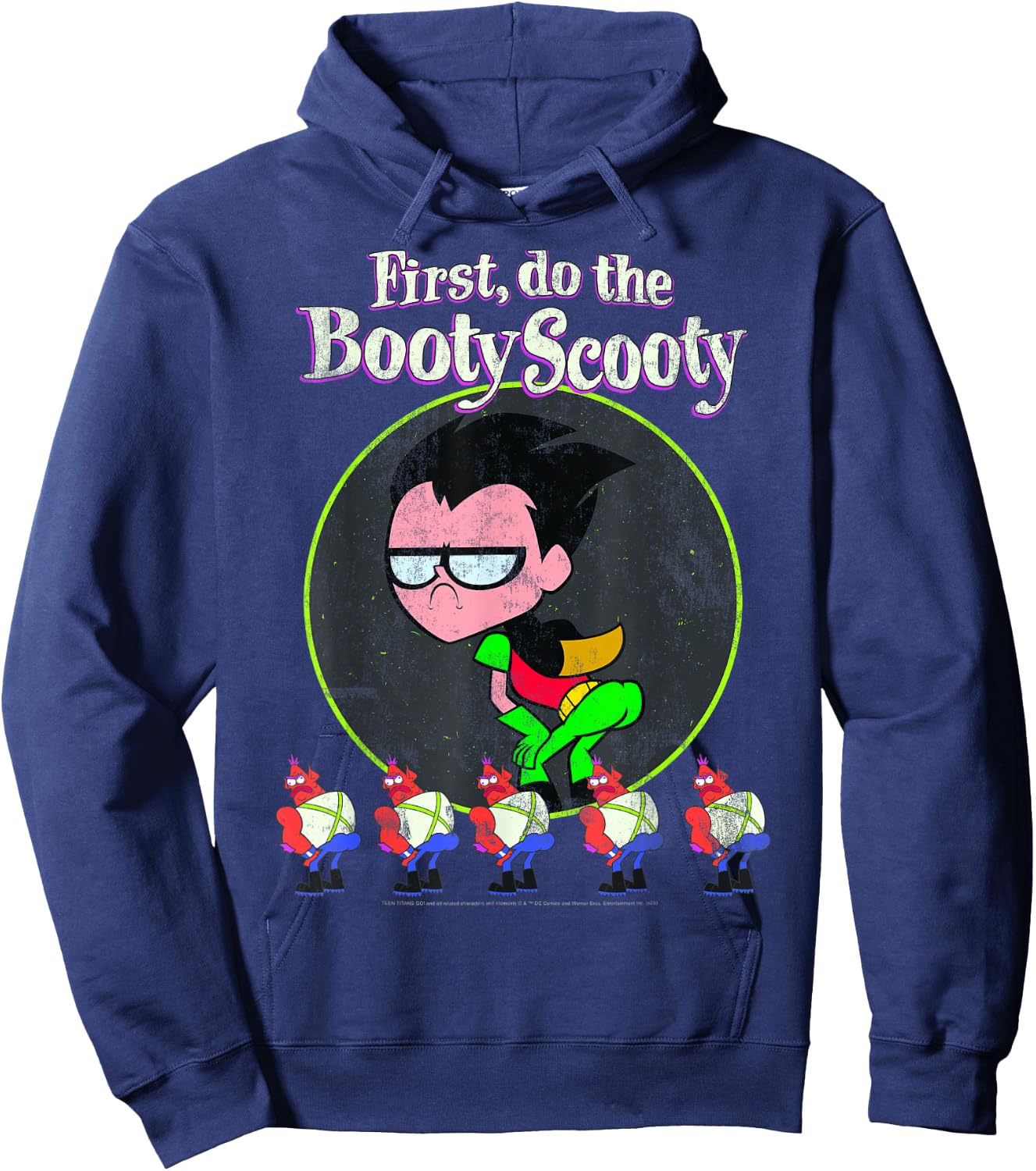 DC Comics Teen Titans Go! Robin First Do The Booty Scooty Hoodie - Hoodie | Navy