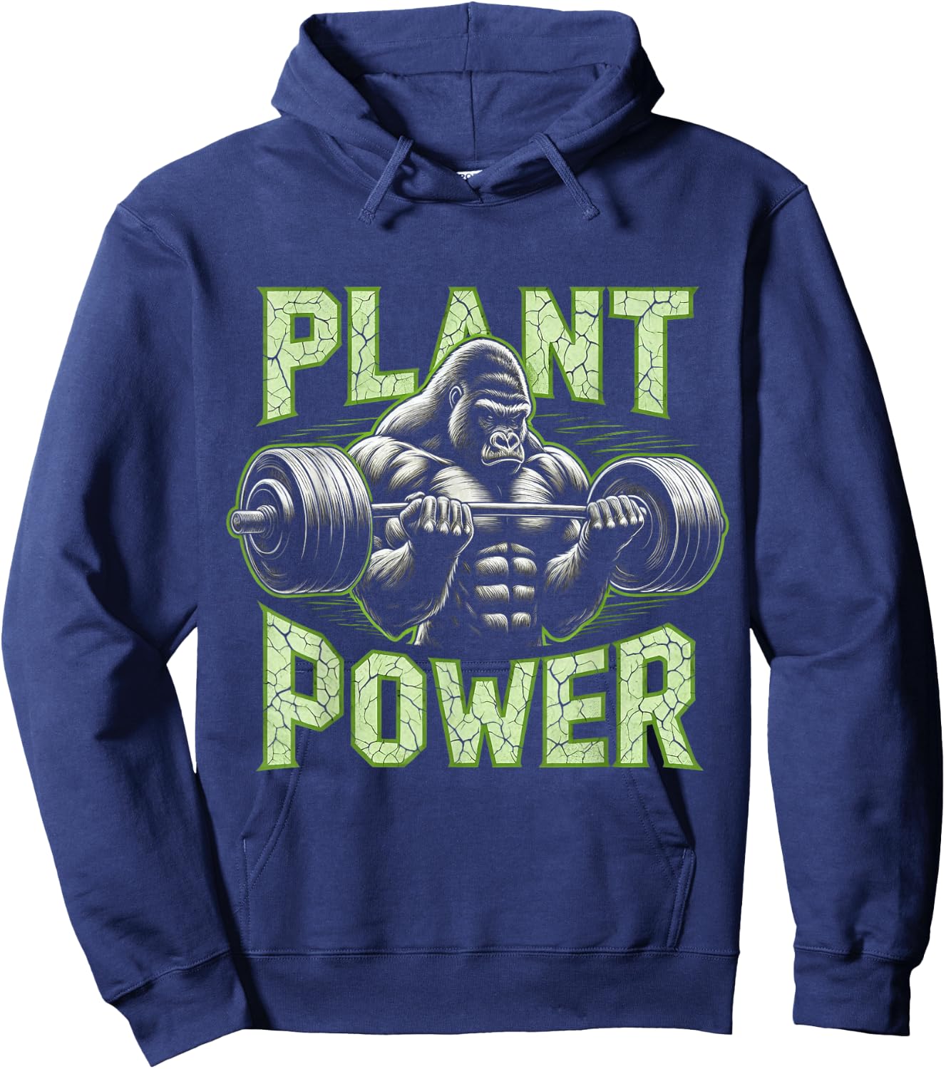 Plant Power - Vegan and Vegetarian Gym Workout Fitness Hoodie - Hoodie | Navy