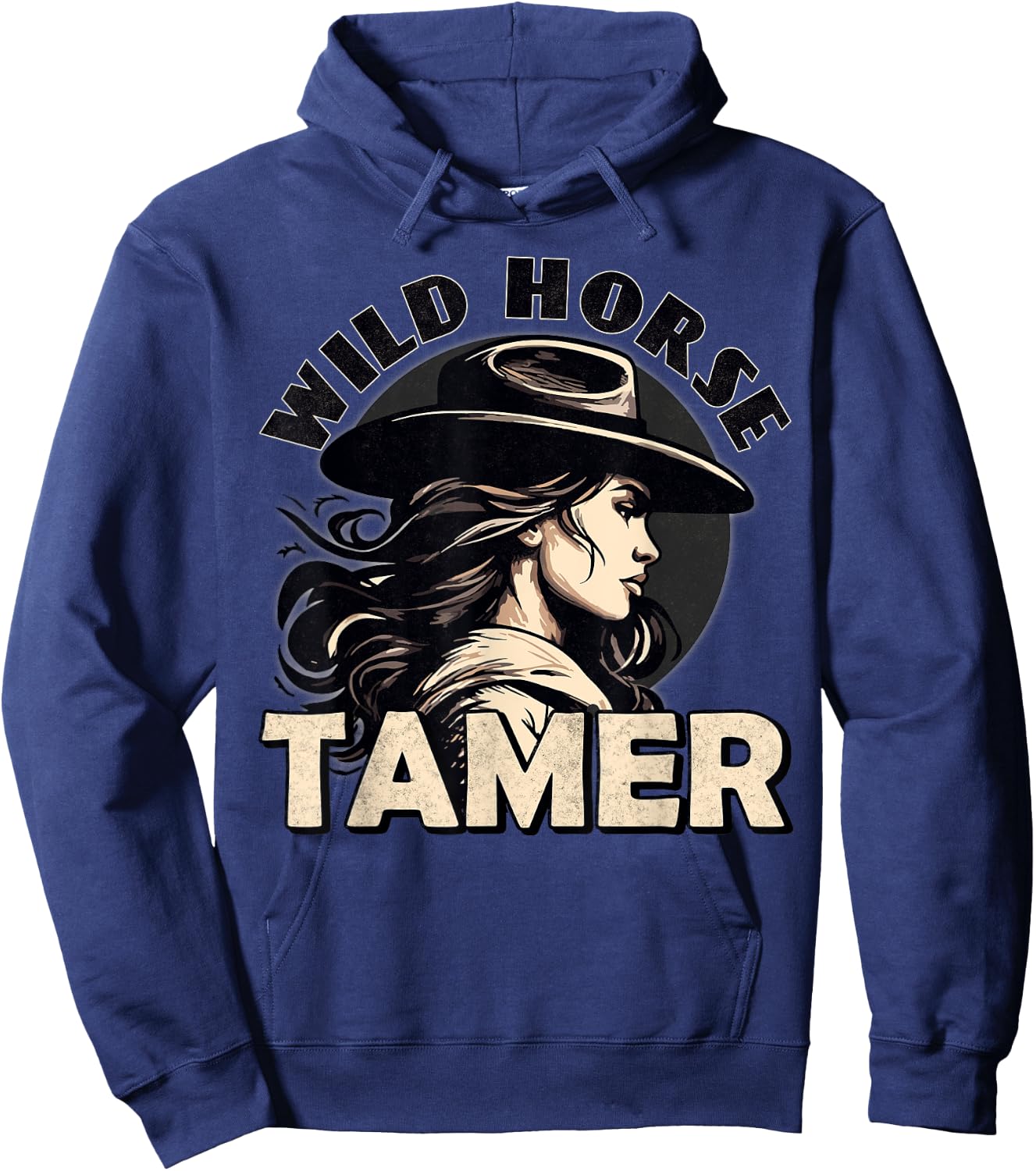 Cowgirl Shirt - Wild Horse Tamer - Rodeo Howdy Girls Western Hoodie - Hoodie | Navy