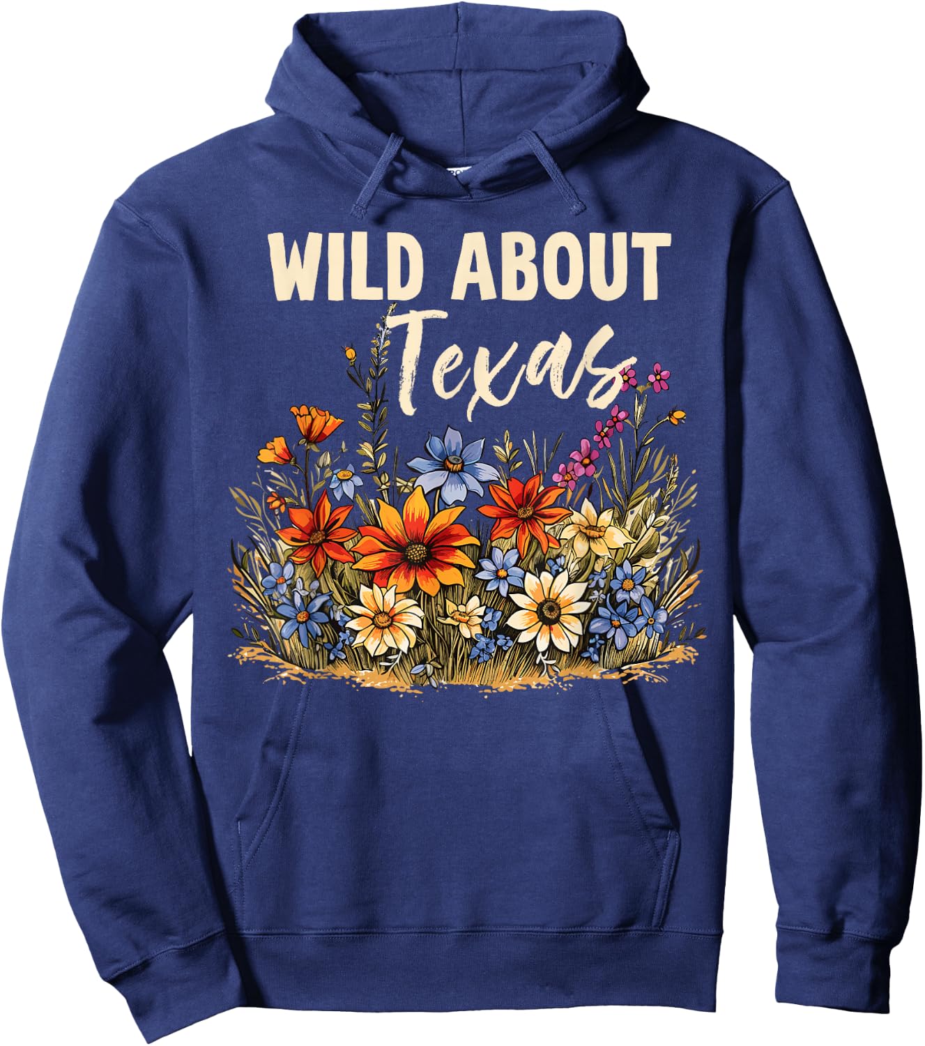 Wildflower Fields Wildflowers Bluebonnet Texas Spring Hoodie - Hoodie | Navy