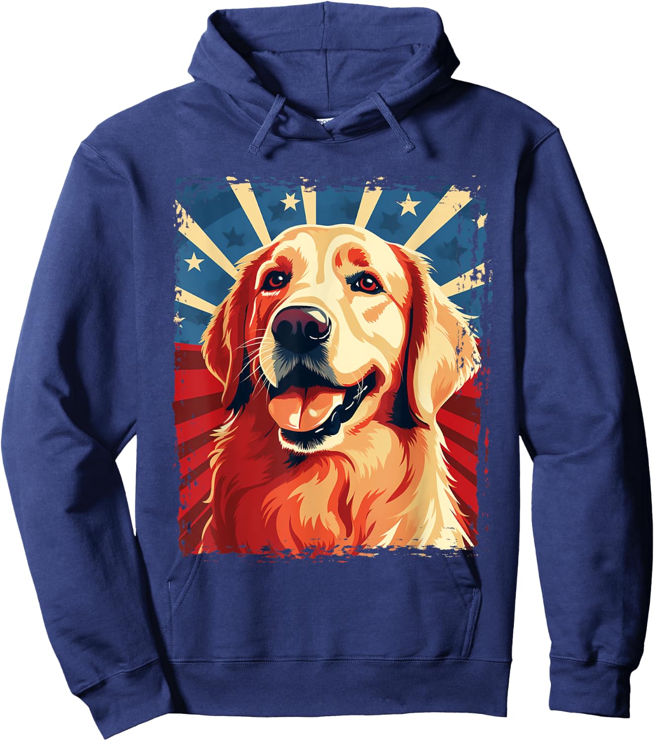 Golden Retriever for Kid Boys Girls Funny USA Dog Hoodie - Hoodie | Navy