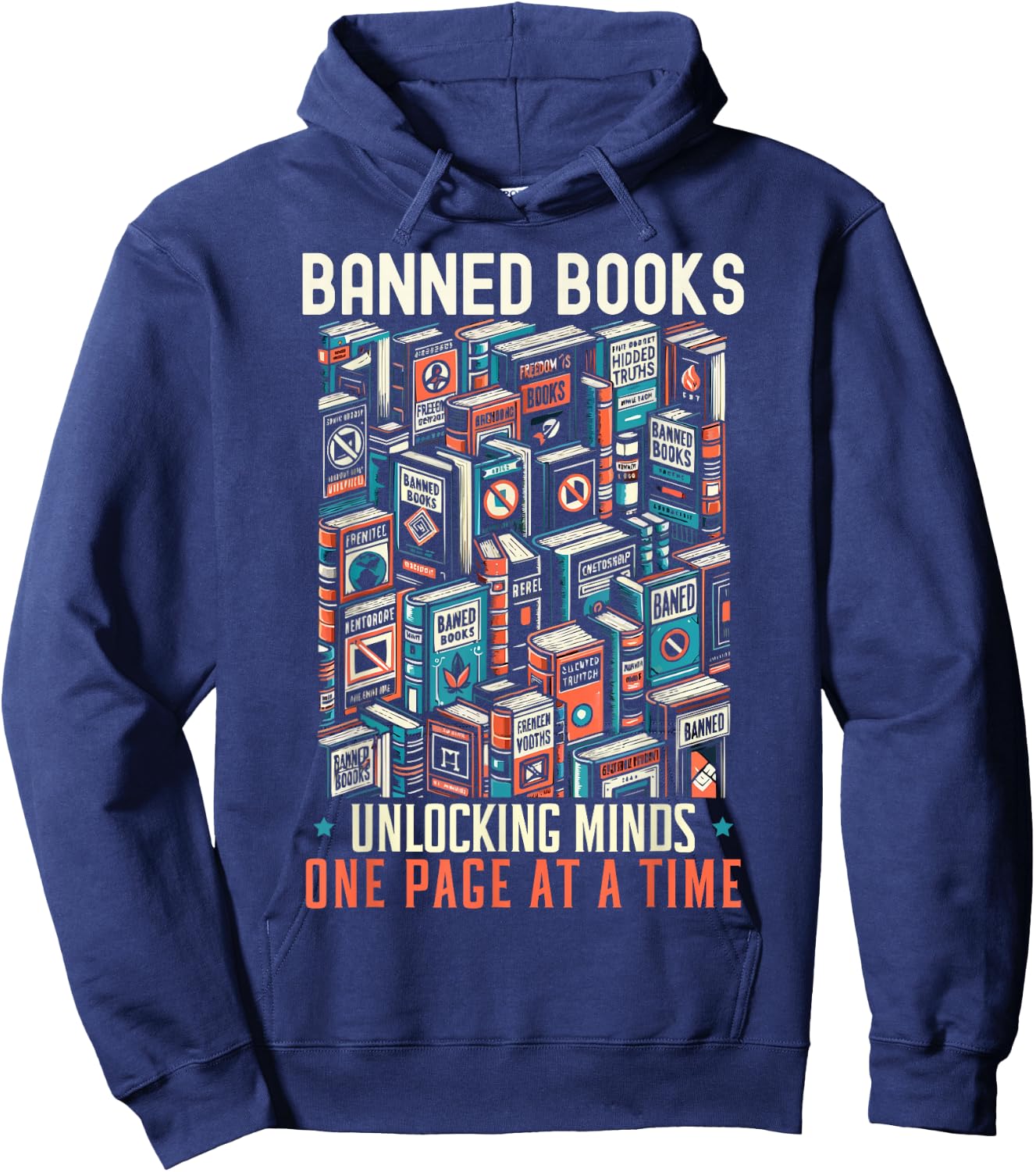 Read Banned Books Bookworm Book Lover Reading Literature Hoodie - Hoodie | Navy