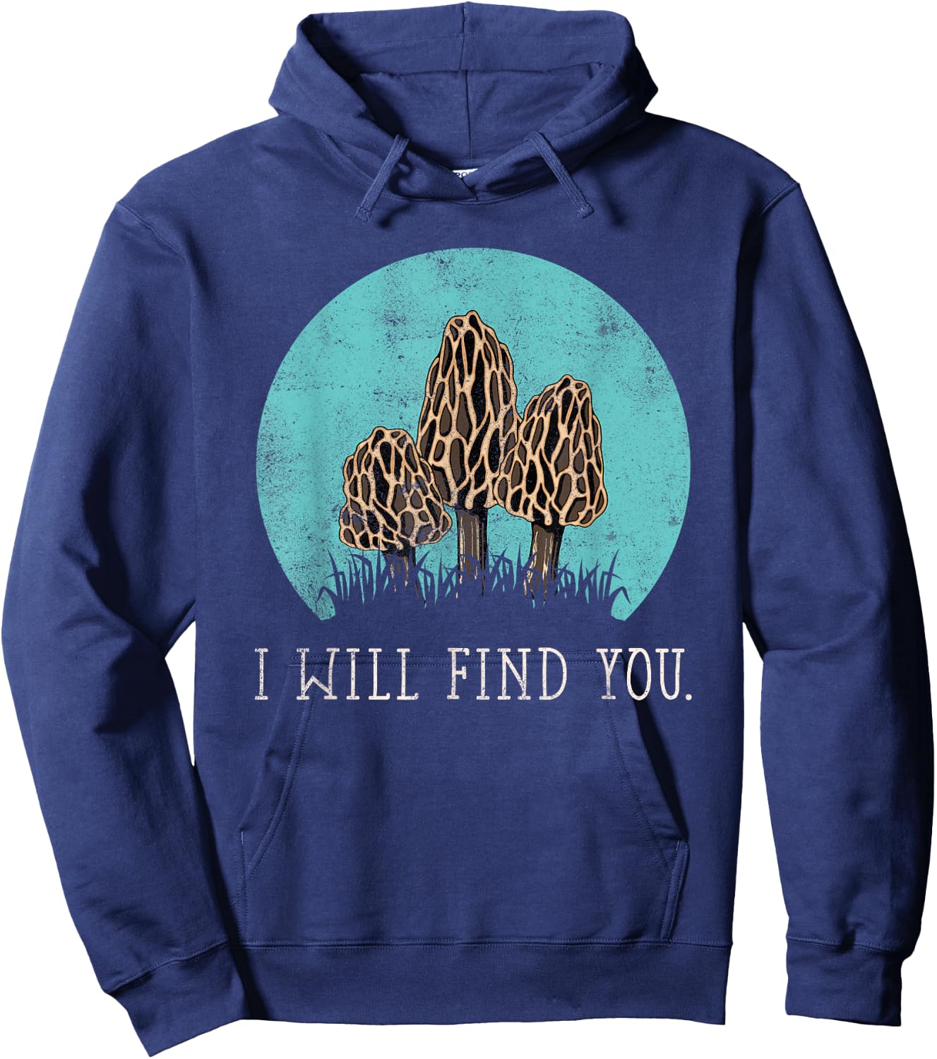 Hunting Morel Mushroom Shirt Hoodie - Hoodie | Navy