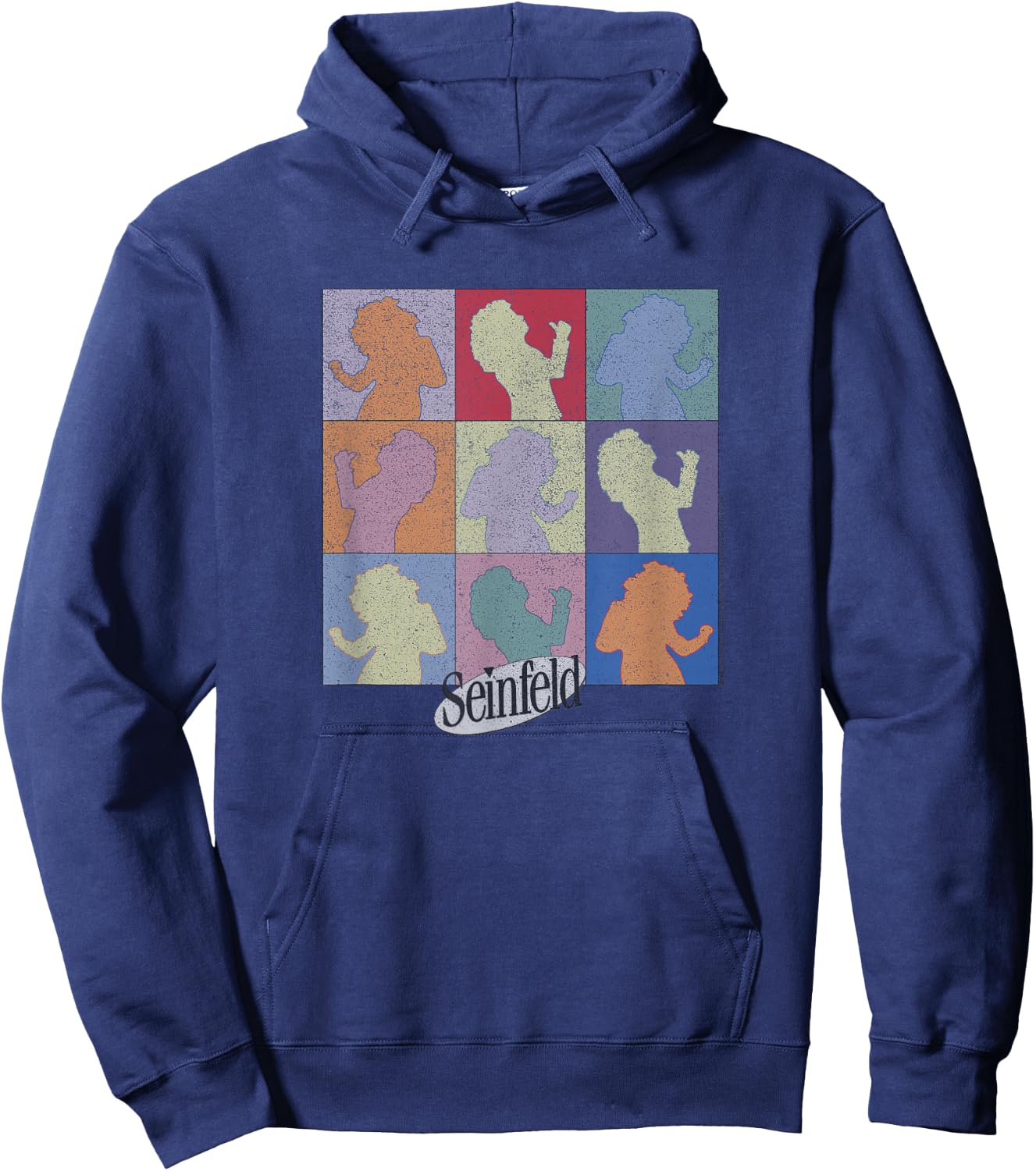 Seinfeld Elaine Dancing Colored Silhouette Box Up Hoodie - Hoodie | Navy