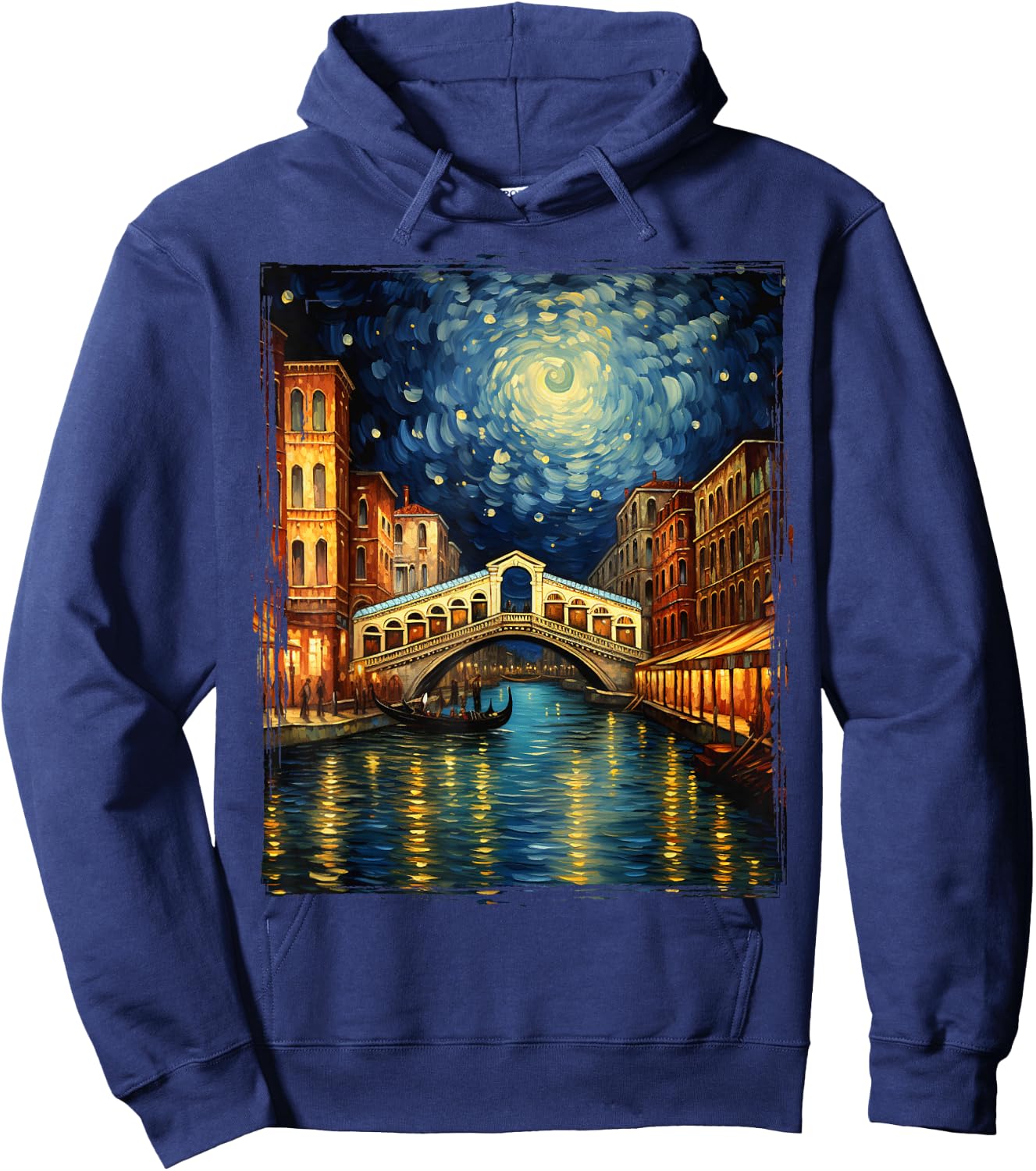 The Rialto Bridge Venice Italy Venezia Italian Souvenir Hoodie - Hoodie | Navy