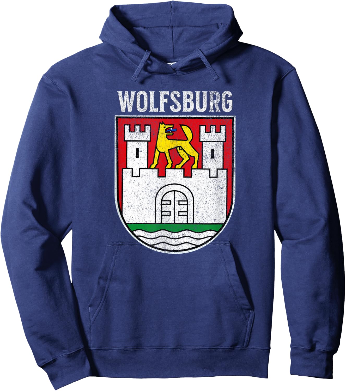 Wolfsburg Coat of Arms Germany Deutschland Crest Emblem Hoodie - Hoodie | Navy