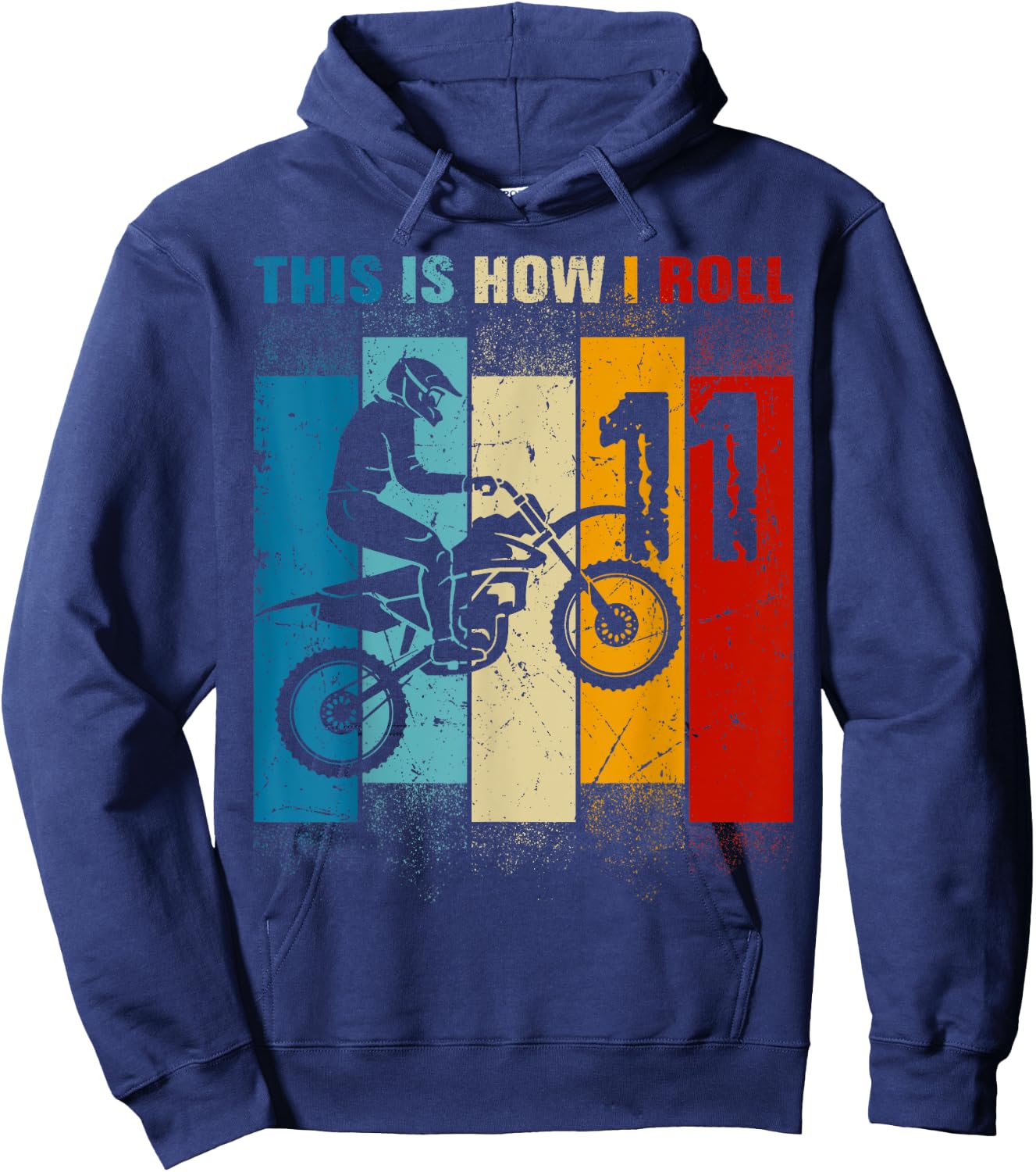 11 Year Old Birthday Boy Motocross 11thB-Day Dirt Bike Hoodie - Hoodie | Navy