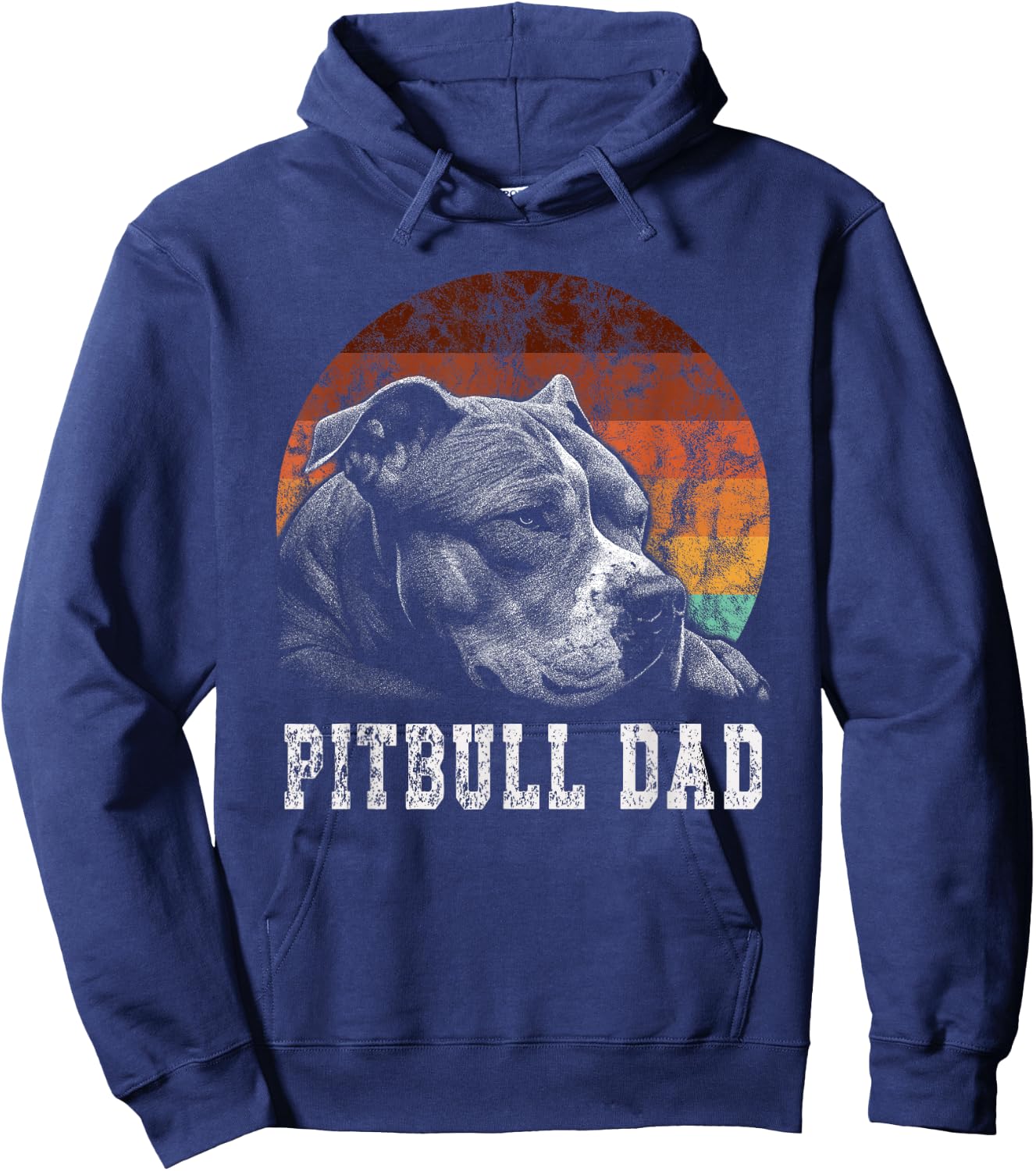 Pitbull Dad Pittie Dog Owner Father Pitbull Lover Men Hoodie - Hoodie | Navy