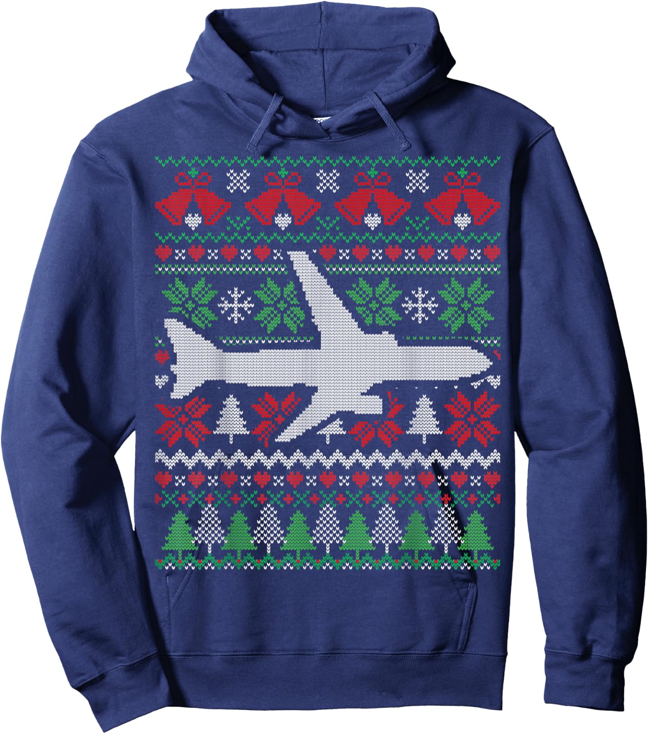 Christmas Airplane Aviation Gift Hoodie - Hoodie | Navy