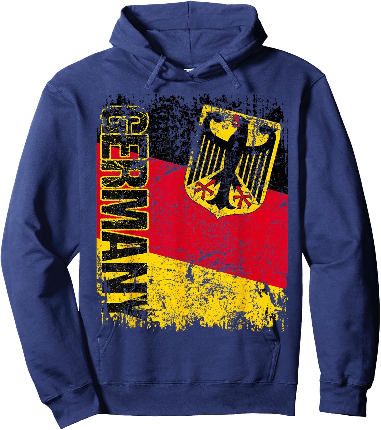 Germany Flag Vintage Distressed Germany Small Hoodie - Hoodie | Navy