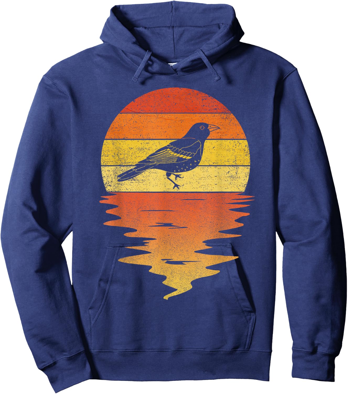 Bird Oriole Shirt Retro Sunset Vintage Oriole Birds Hoodie - Hoodie | Navy
