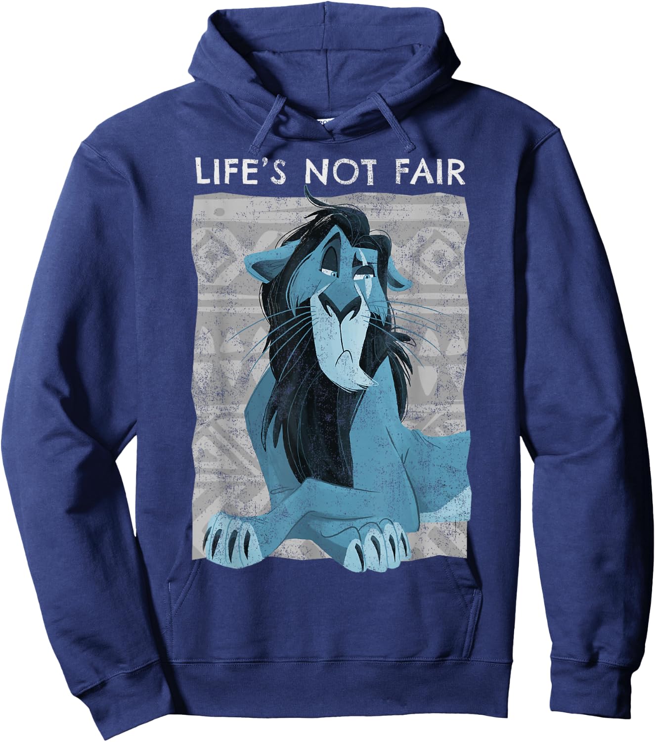 Disney The Lion King Scar Life's Not Fair Portrait Hoodie - Hoodie | Navy