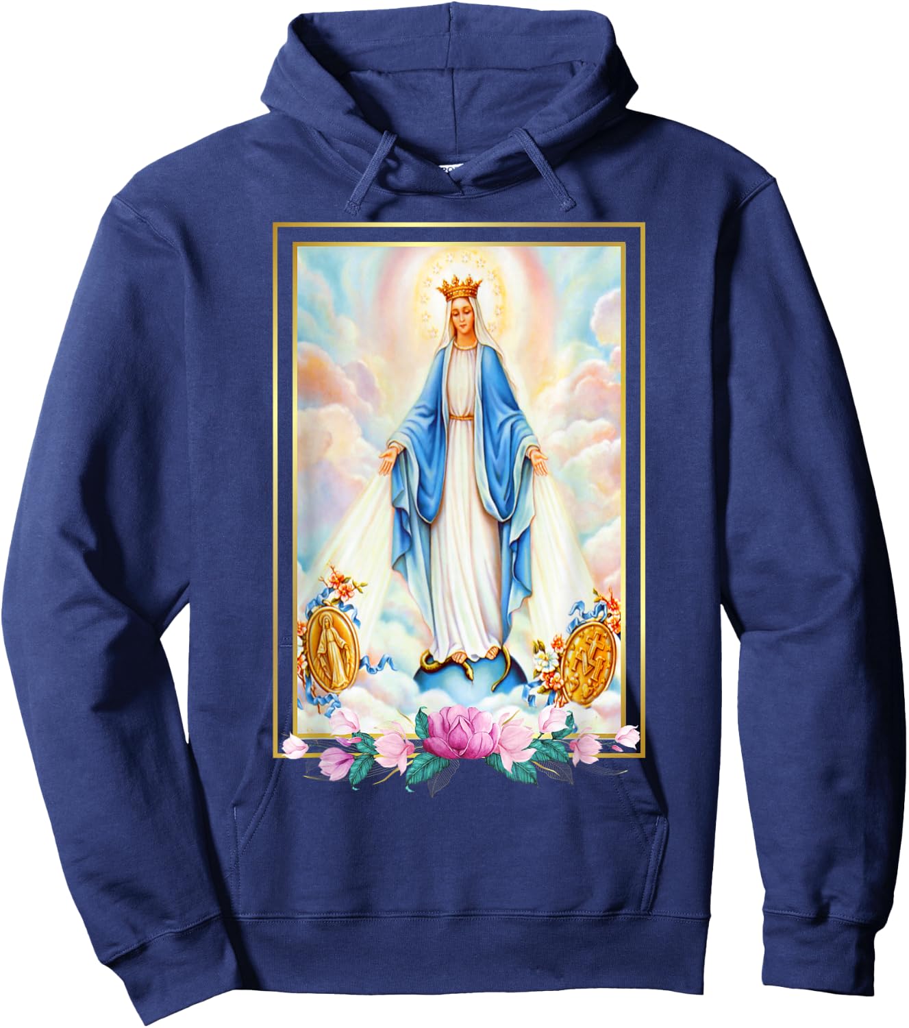 Litany of the Blessed Virgin Mary, Mother of Christ Catholic Hoodie - Hoodie | Navy