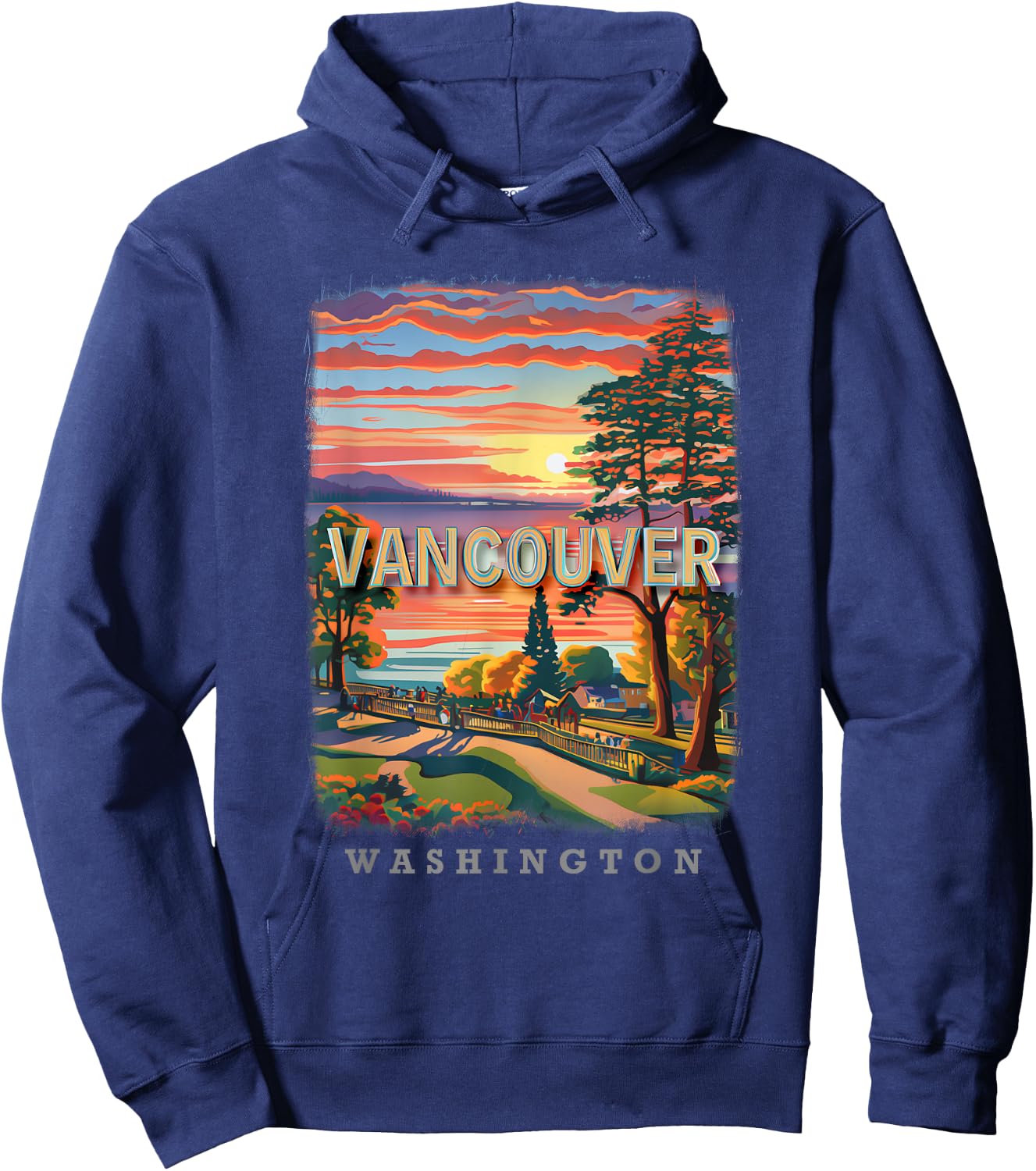 Vancouver Washington WA Riverside Bliss SD646 Hoodie - Hoodie | Navy