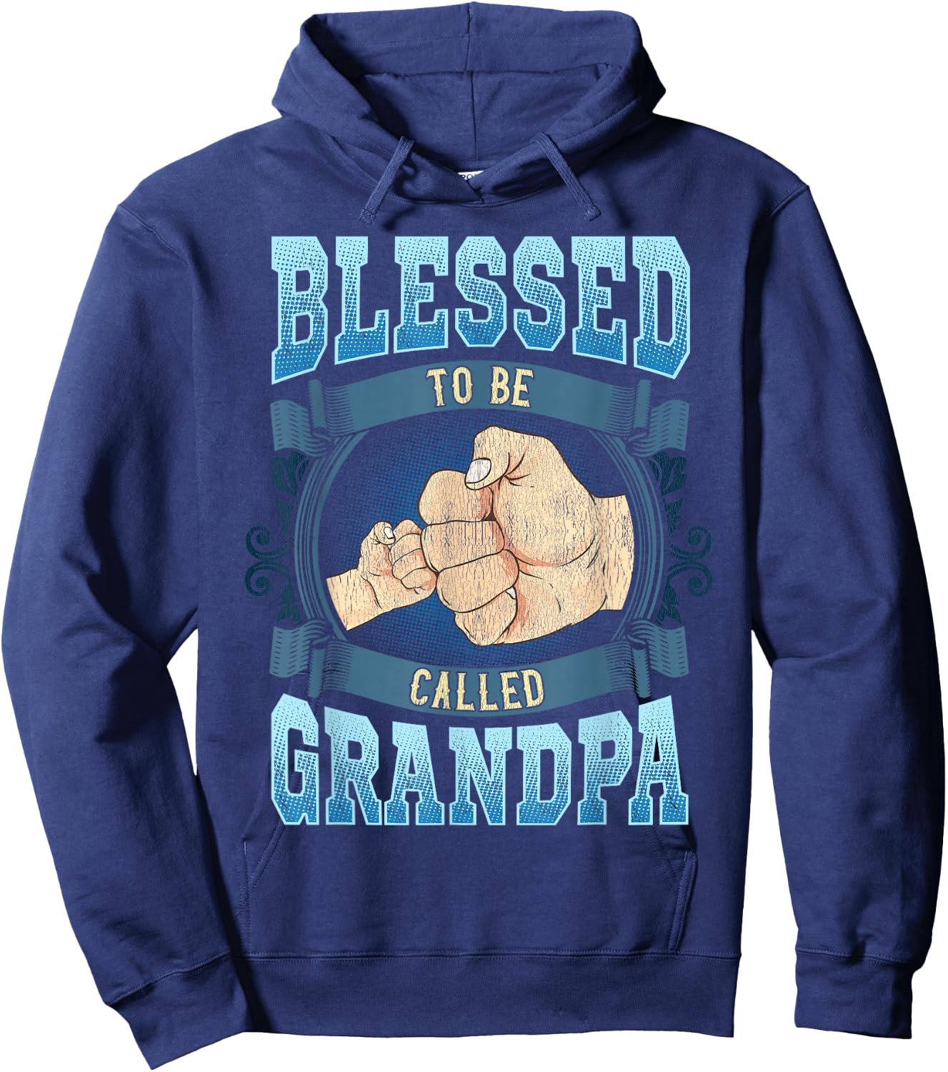 Blessed To Be Called Grandpa Gifts Grandpa Fathers Day Hoodie - Hoodie | Navy