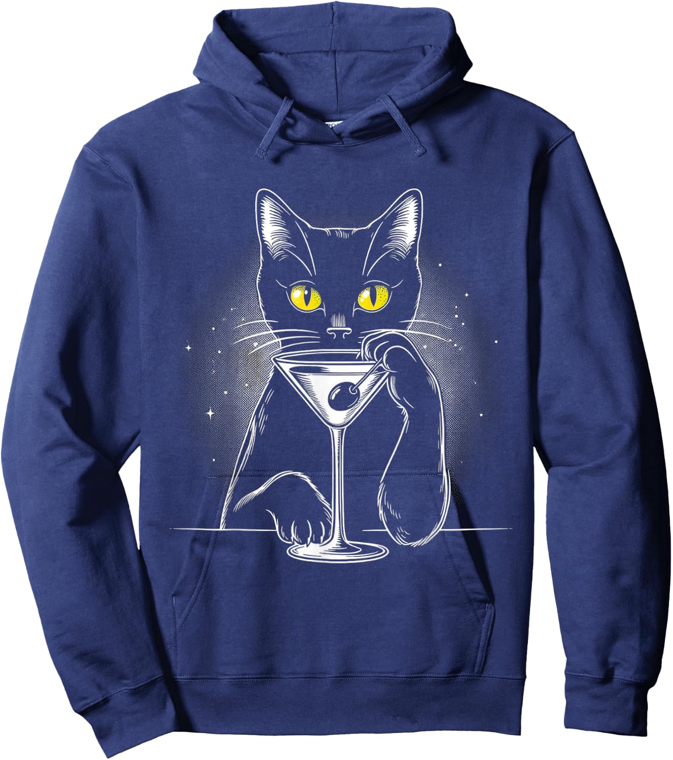 Black Cat Martini - Perfect for Cats and Drink Lovers Hoodie - Hoodie | Navy