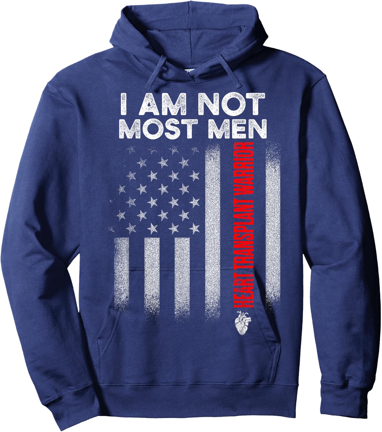 Heart Transplant Recipient America Surgery Survivor Hoodie - Hoodie | Navy