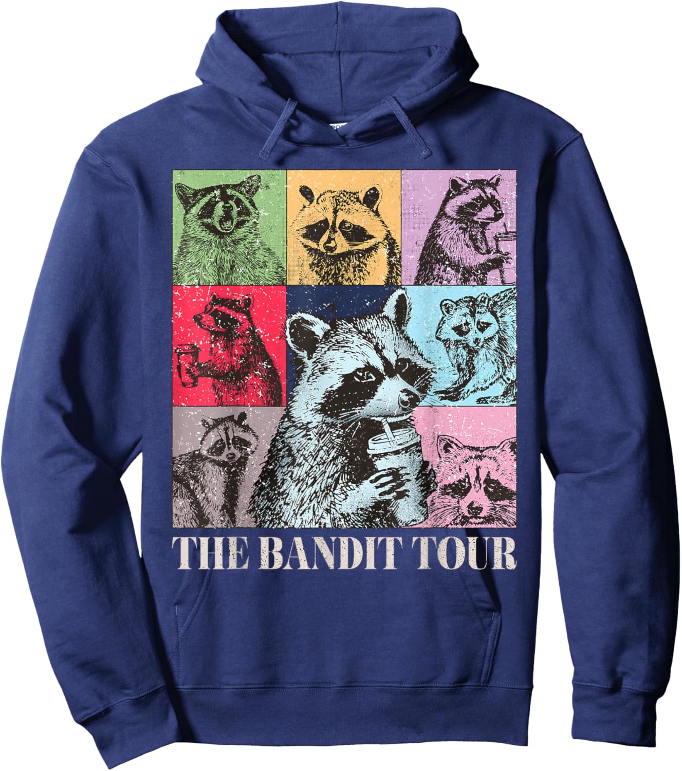 Raccoon The Bandit Tour Funny Raccoon Summer 2024 Hoodie - Hoodie | Navy