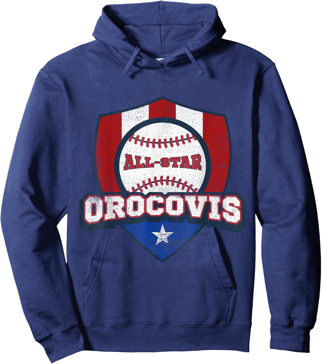 Orocovis Puerto Rico Camisa Puerto Rican World PR Baseball Hoodie - Hoodie | Navy