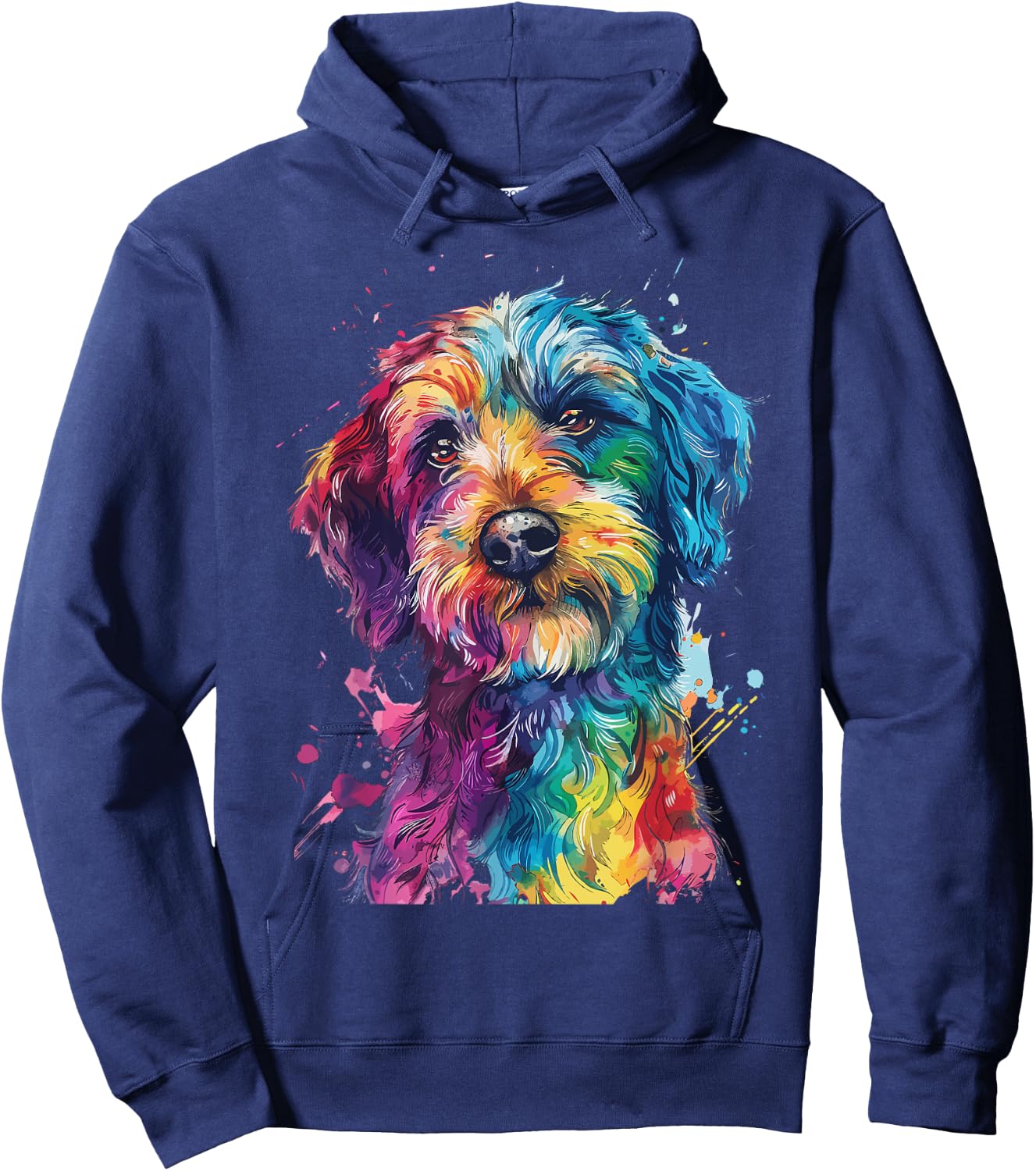 Labradoodle Lovers Pop Art Colorful Labradoodle Dog Hoodie - Hoodie | Navy