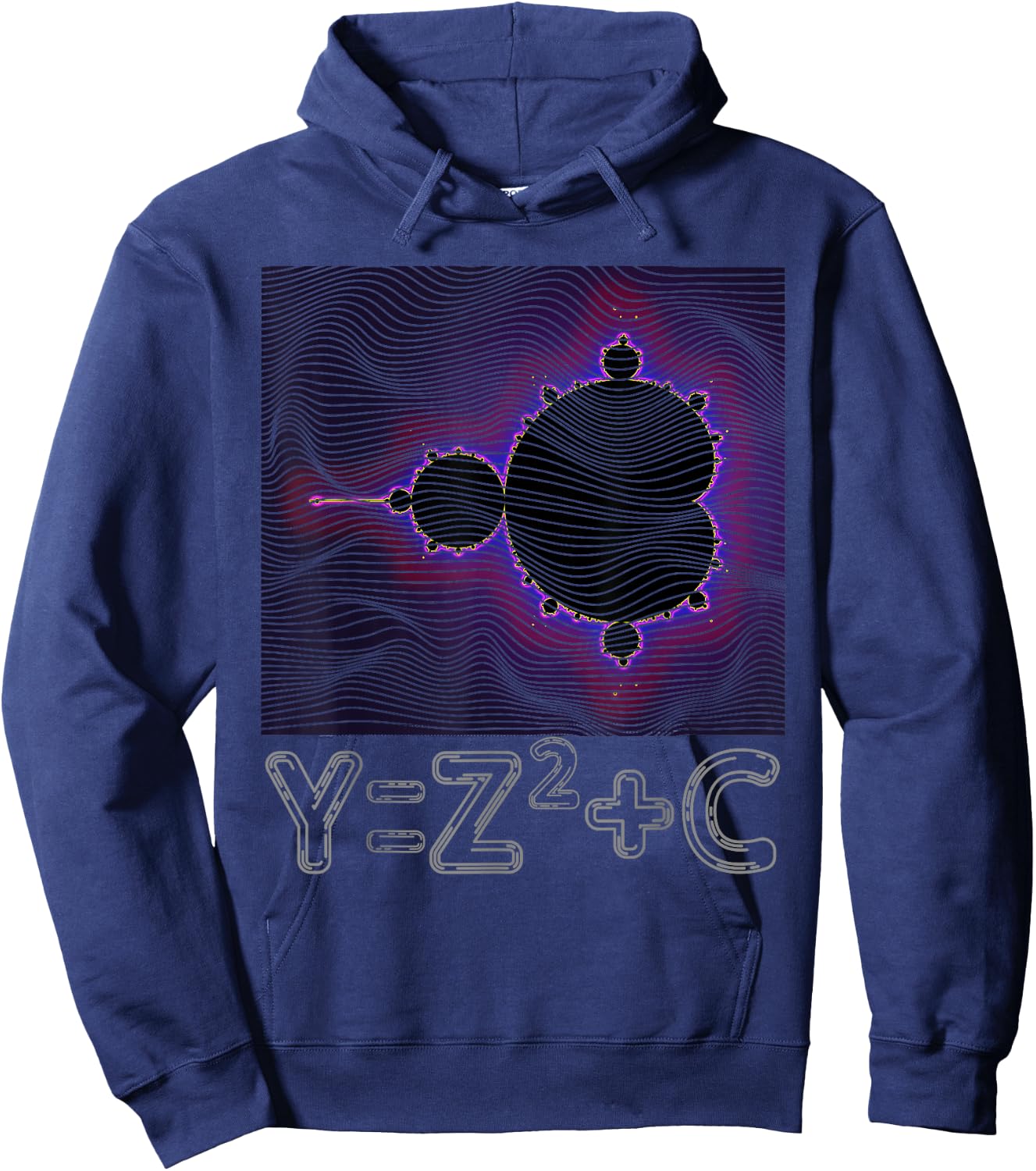 Mandelbrot Fractal Complex Numbers Equation Retro Math Hoodie - Hoodie | Navy