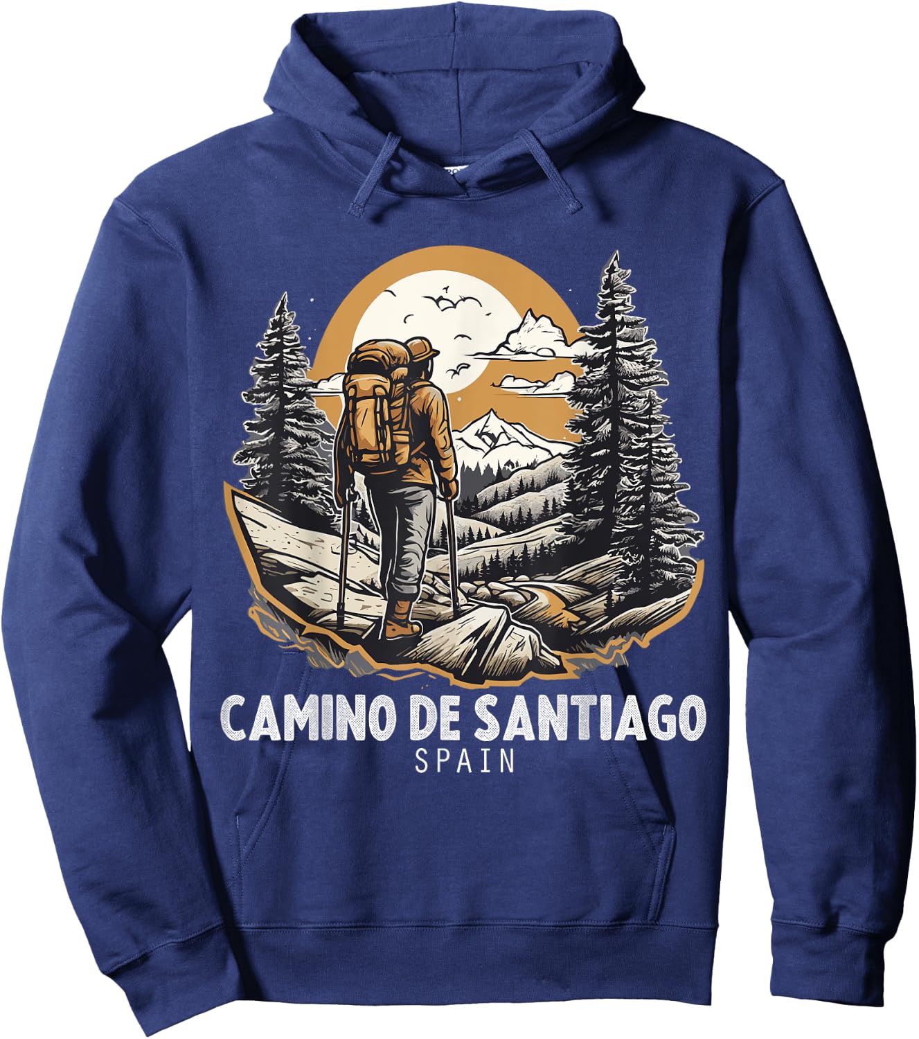 Camino De Santiago Spain Hiking Trail Souvenir Nature Fan Hoodie - Hoodie | Navy