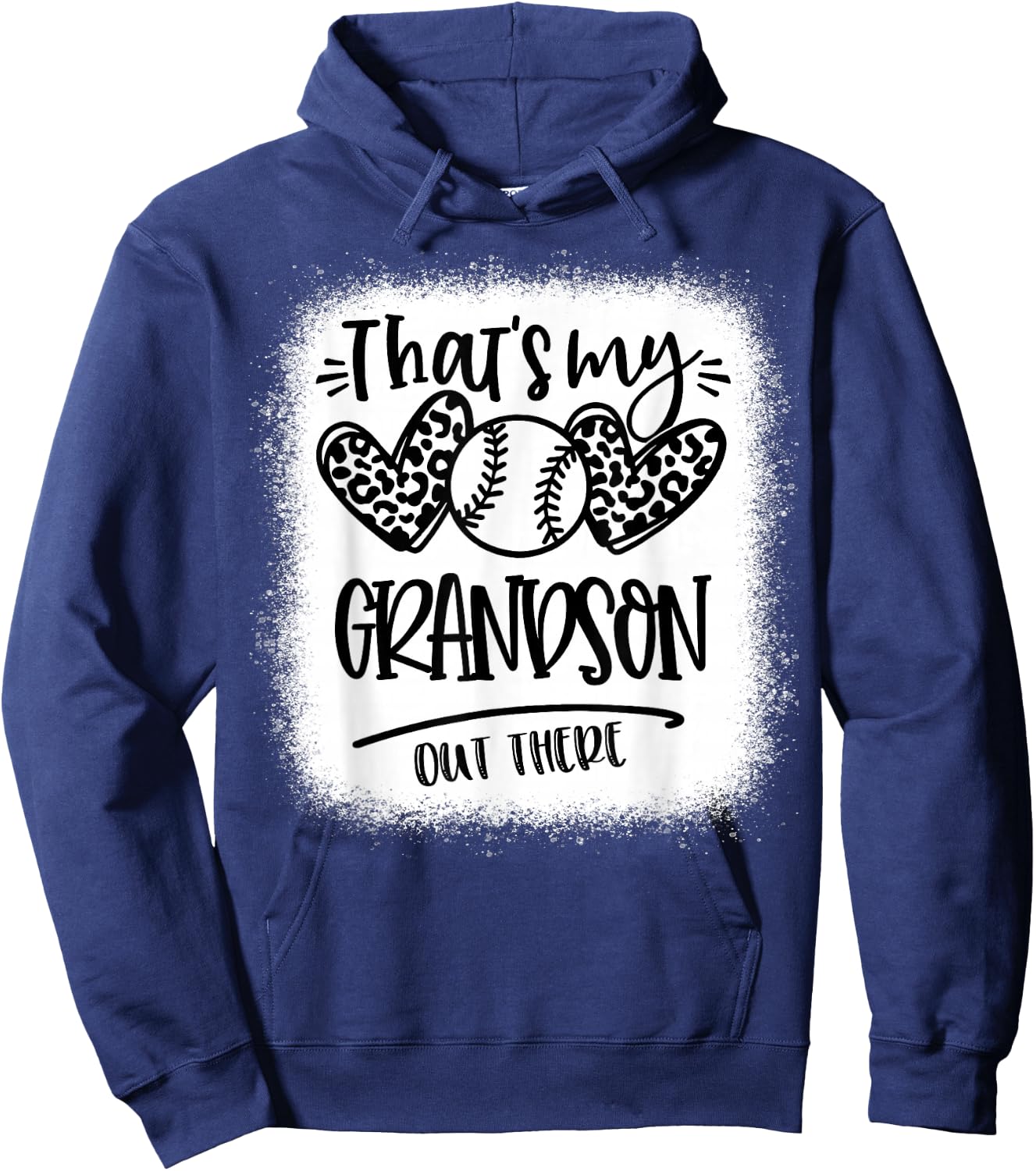 That's My Grandson out There Baseball Grandma & Grandpa Hoodie - Hoodie | Navy