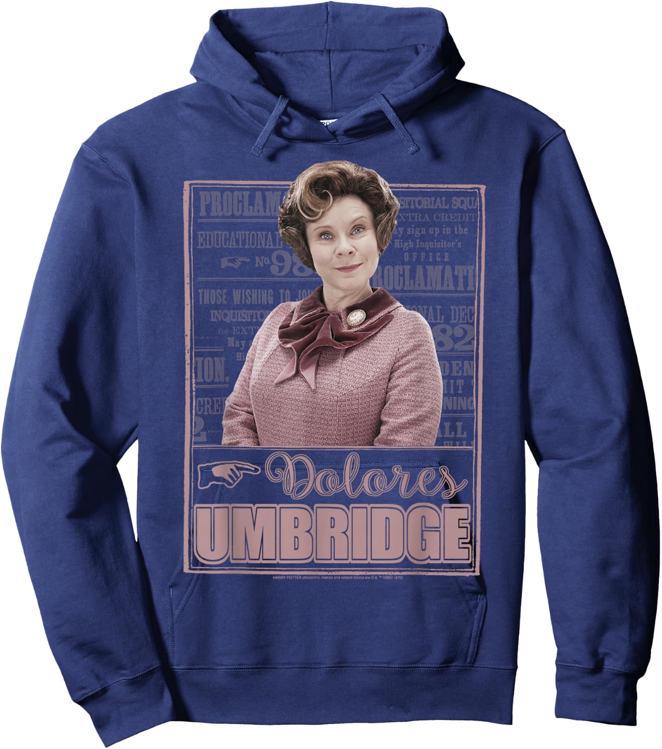 Harry Potter Dolores Umbridge Proclamation Portrait Hoodie - Hoodie | Navy