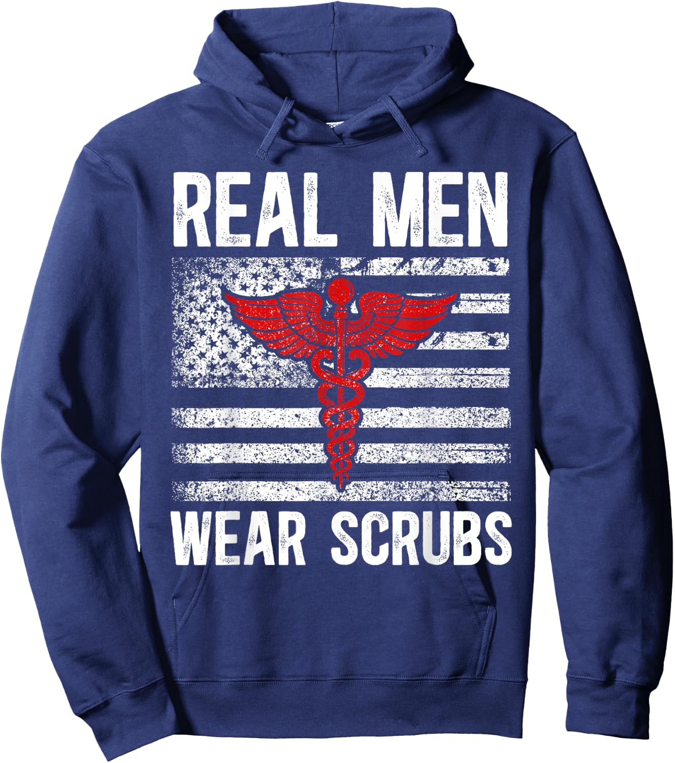 Real Men Wear Scrubs Male Nurse Men Murse Man Nurse Hoodie - Hoodie | Navy
