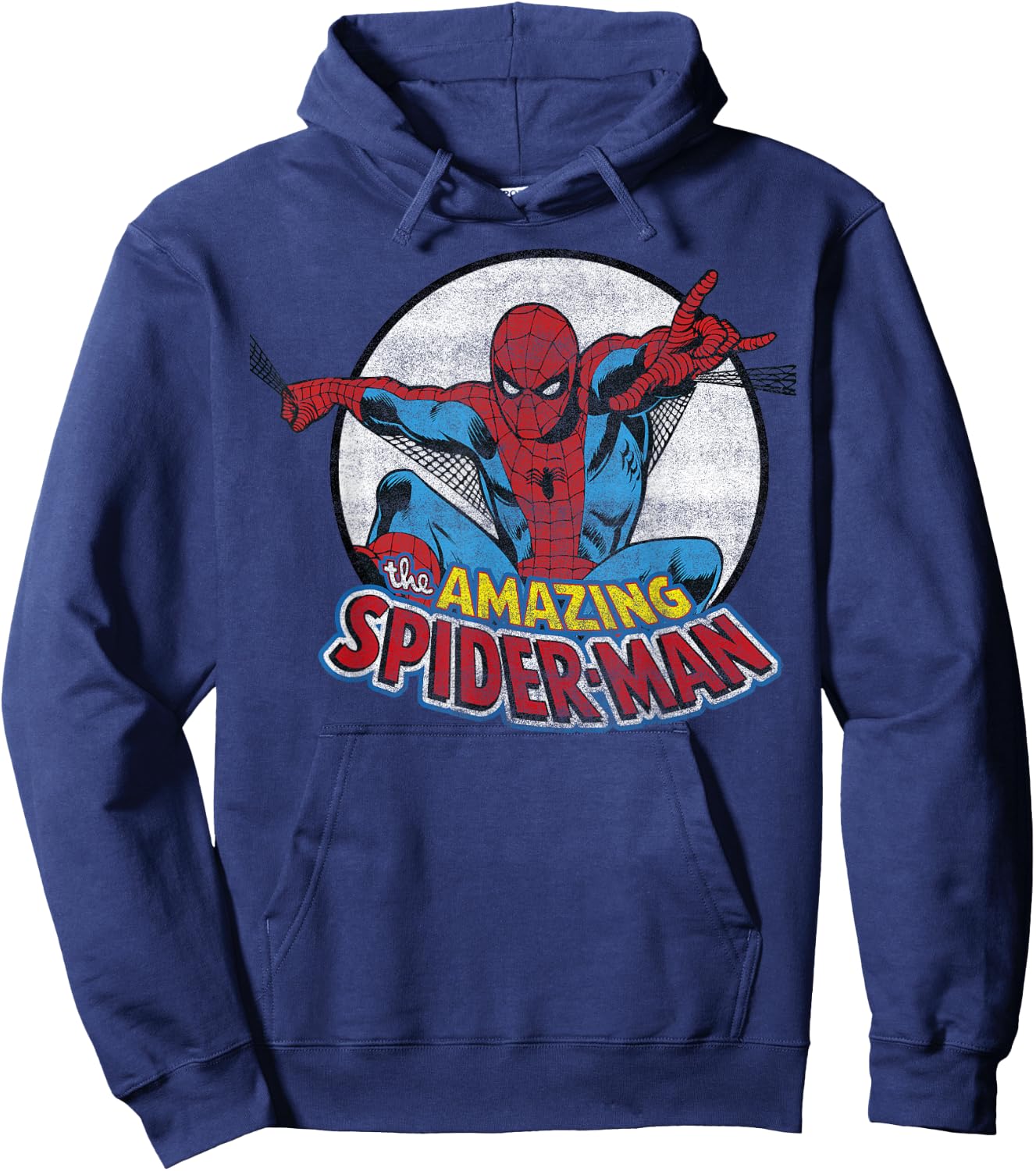 Marvel Amazing Spider-Man Vintage Circle Portrait Logo Hoodie - Hoodie | Navy