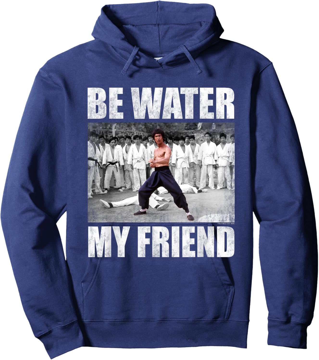 Bruce Lee Be Water My Friend Enter The Dragon Scene Hoodie - Hoodie | Navy