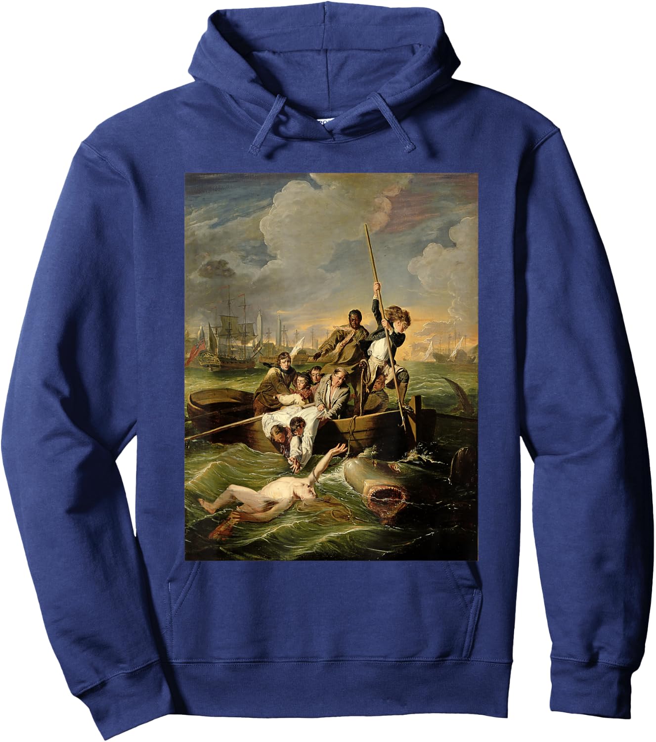 John Singleton Copley's Watson and the Shark Hoodie - Hoodie | Navy
