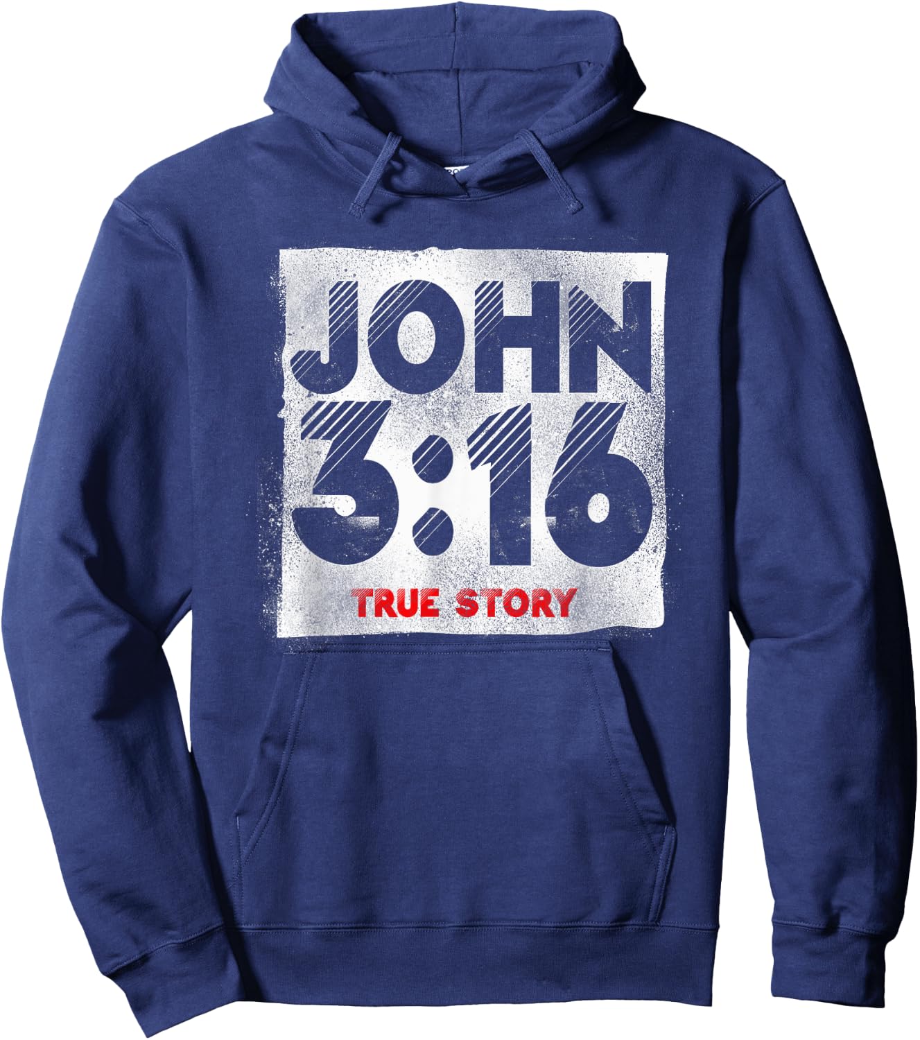 Christian Bible Verse John 3:16 True Story Hoodie - Hoodie | Navy