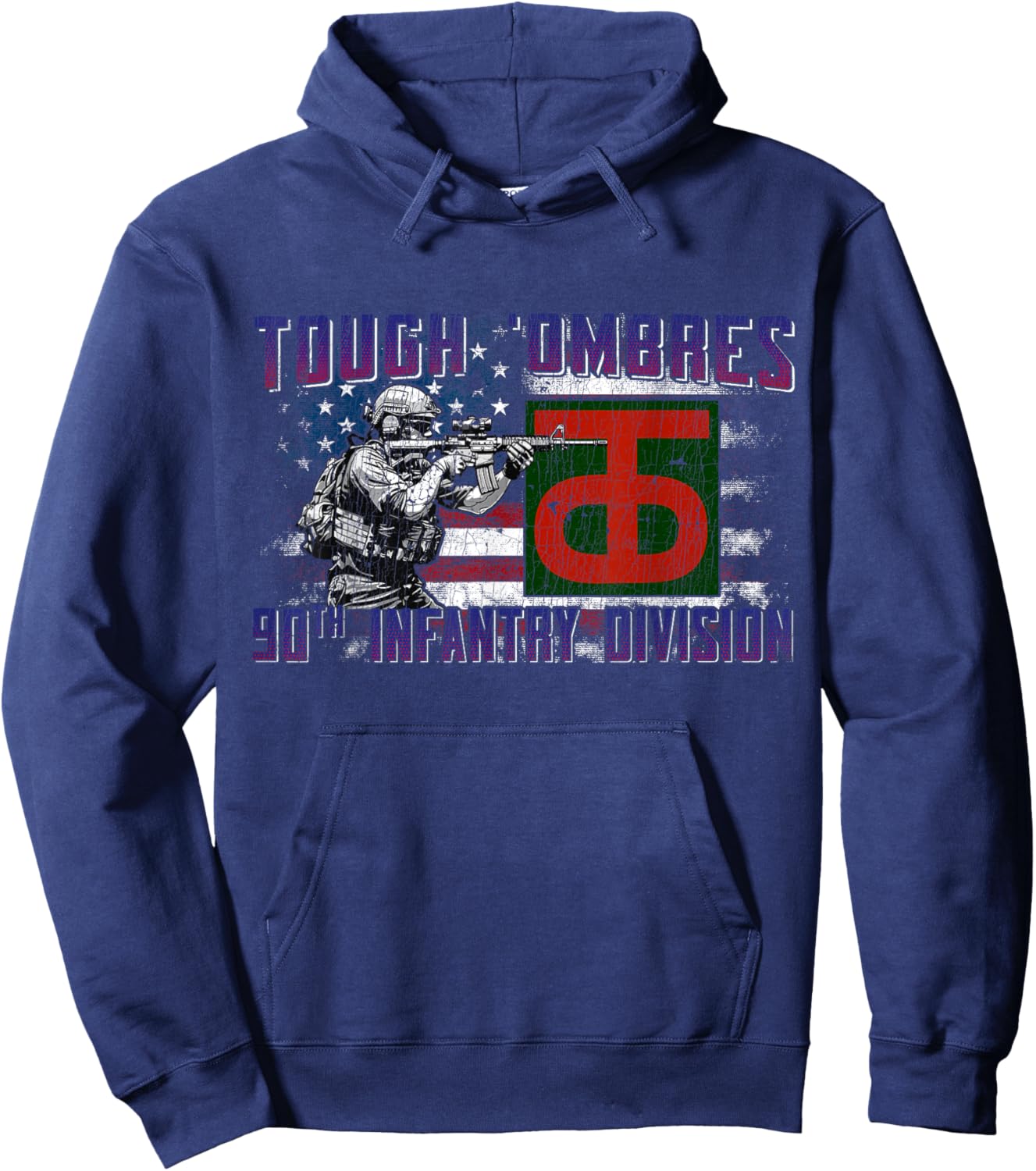 90th Infantry Division 90th ID Tough 'Ombres Division Gifts Hoodie - Hoodie | Navy