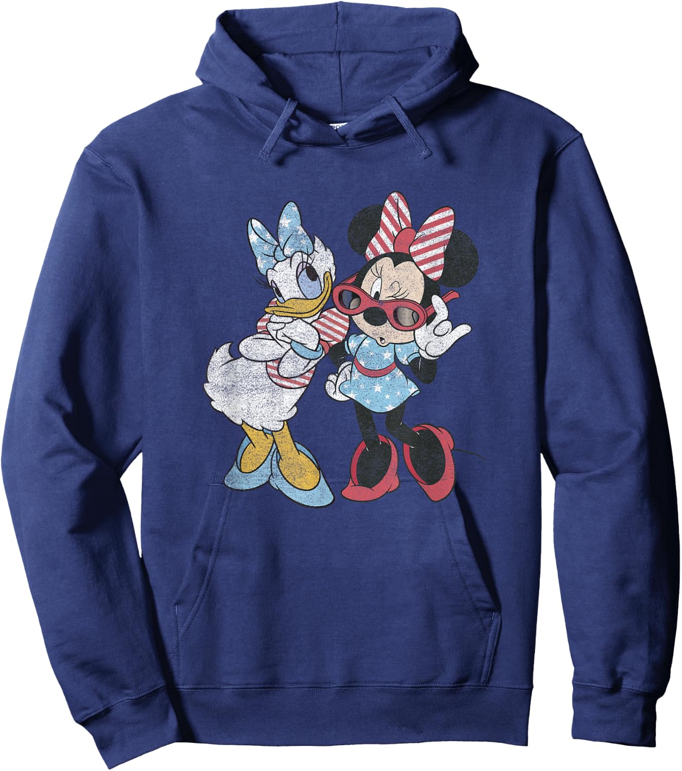 Disney Mickey & Friends Vintage 4th of July Minnie & Daisy Hoodie - Hoodie | Navy