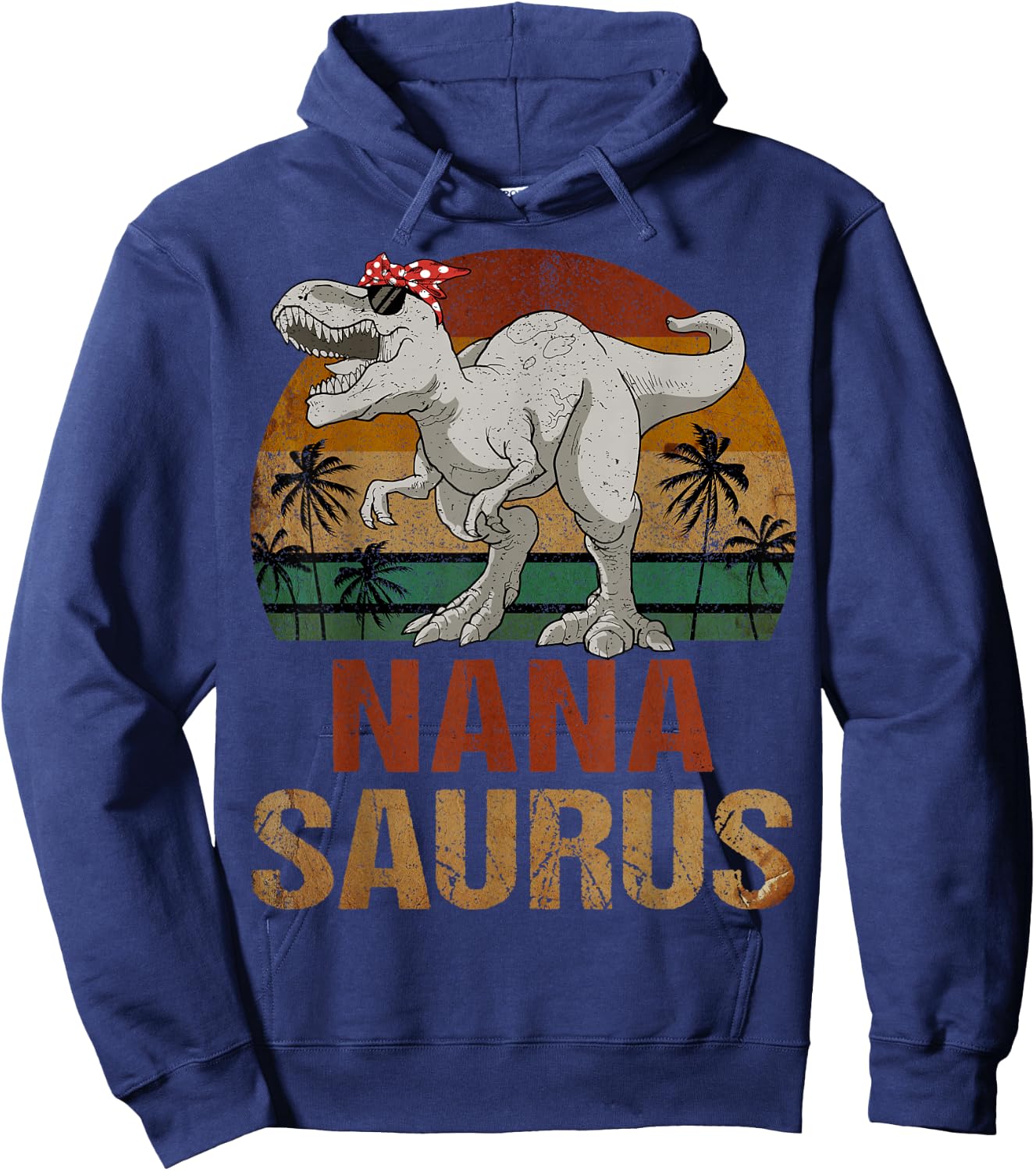 Nanasaurus T Rex Dinosaur Nana Saurus Mother's Day Hoodie - Hoodie | Navy