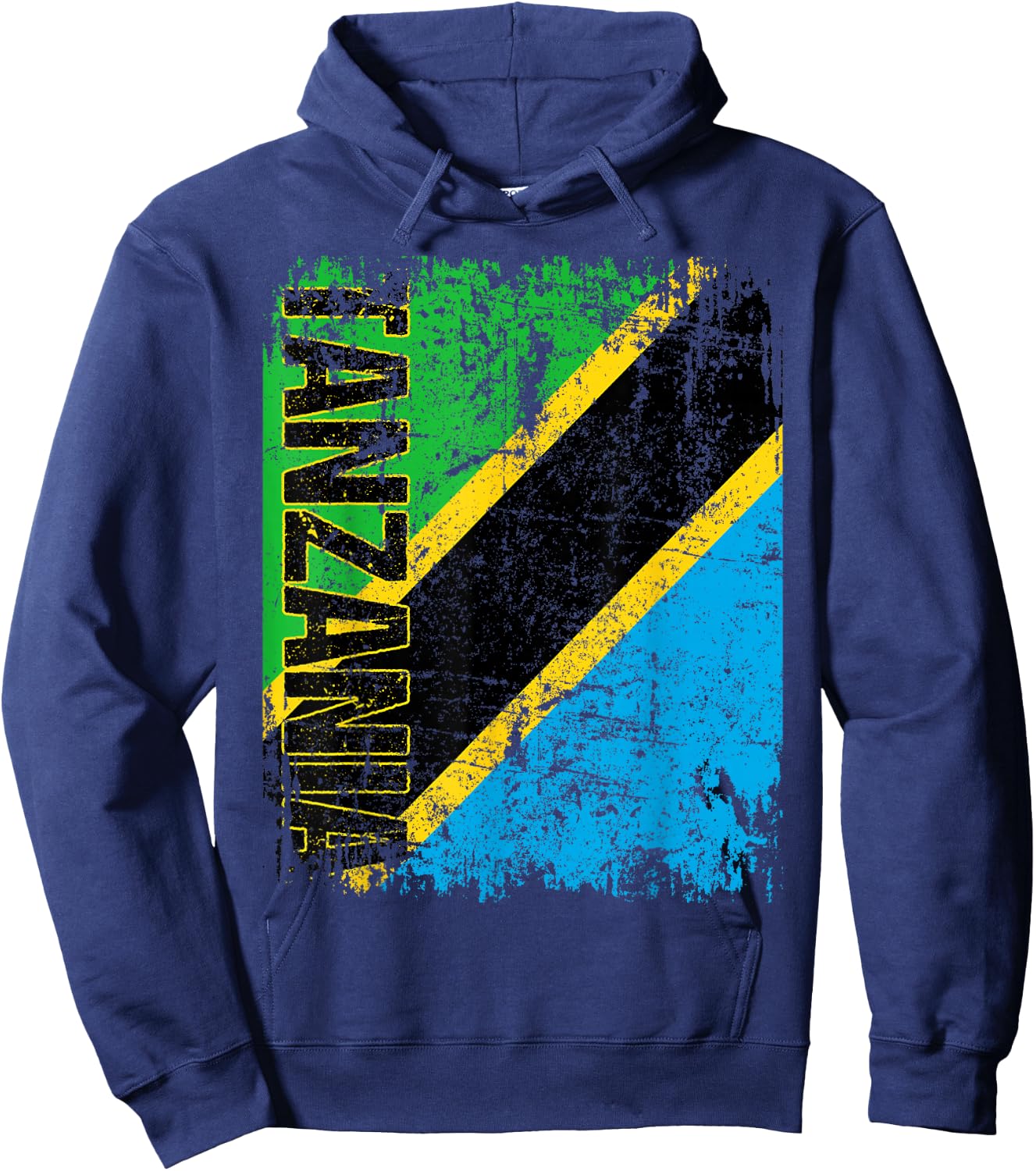 TANZANIA Flag Vintage Distressed TANZANIA Hoodie - Hoodie | Navy