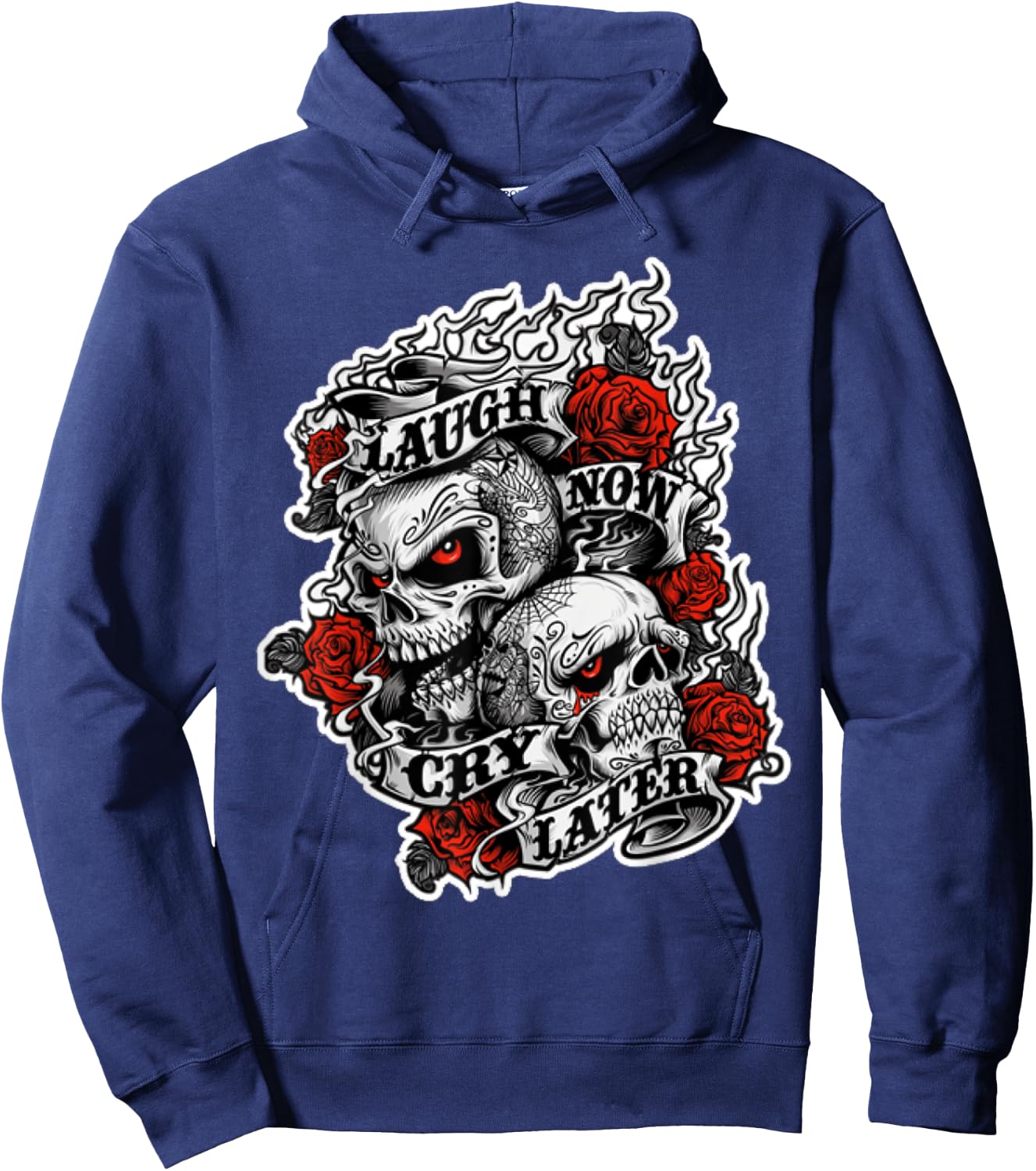 Laugh Now - Cry Later - Wild Biker Hoodie - Hoodie | Navy