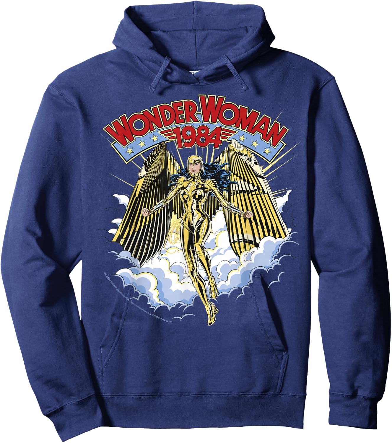 DC Comics Wonder Woman 1984 Gold Suit Clouds Portrait Hoodie - Hoodie | Navy
