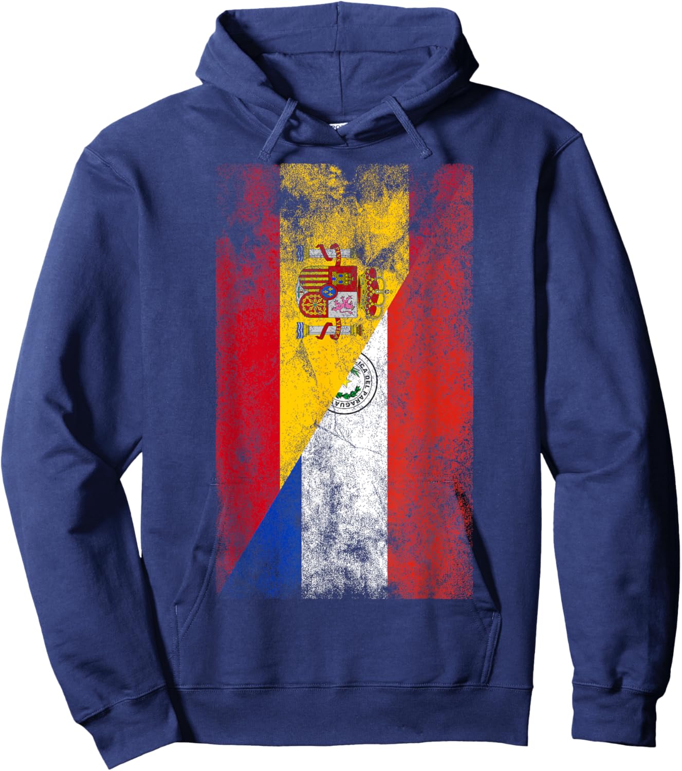 Spain & Paraguay Flags - Spanish Paraguayan Hoodie - Hoodie | Navy