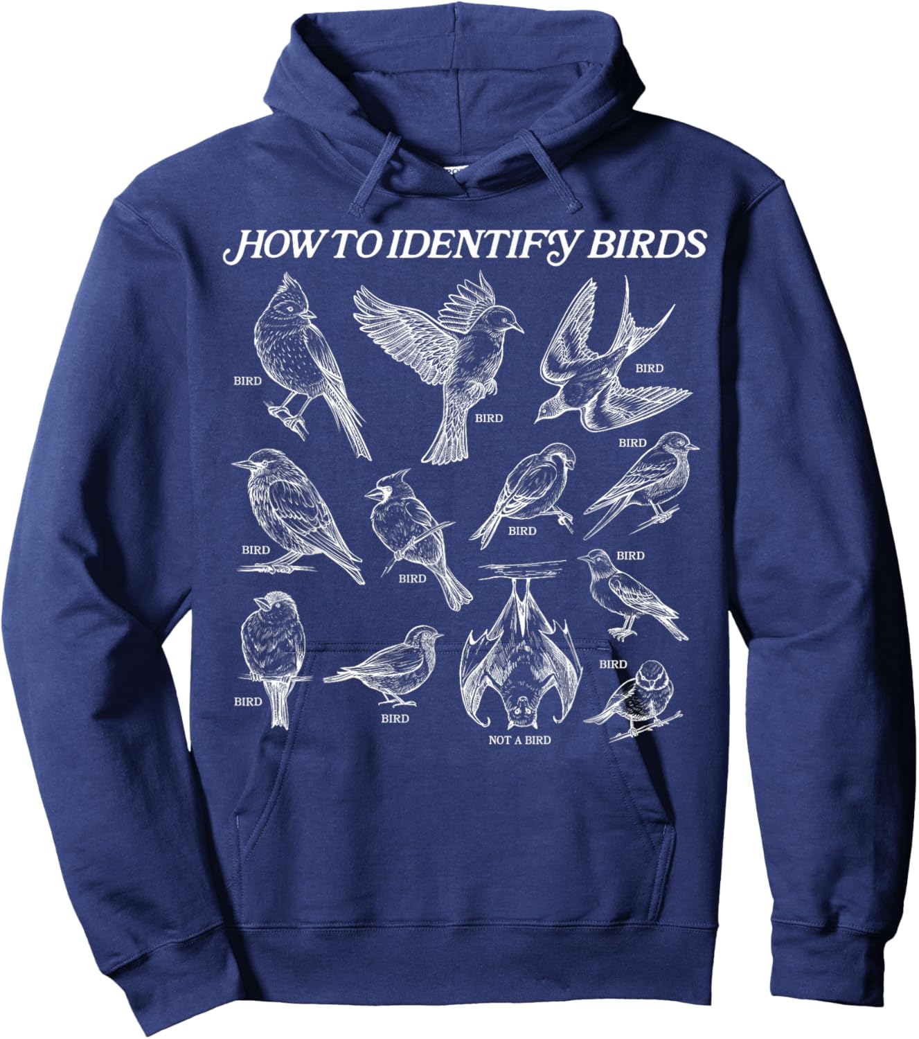 How To Identify Birds Hoodie - Hoodie | Navy