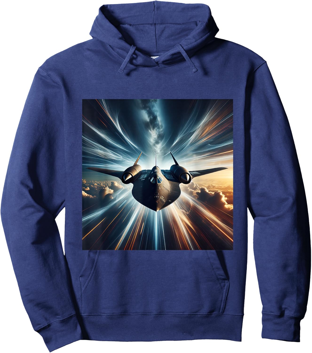 SR 71 Blackbird Fighter Jet Military Aircraft Hoodie - Hoodie | Navy
