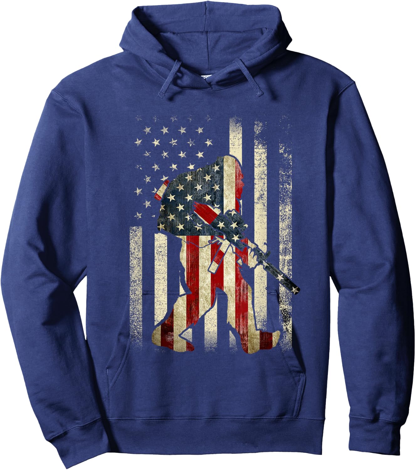 Bigfoot 2nd Amendment Right to Bear Arms Gift Gun Owner Hoodie - Hoodie | Navy
