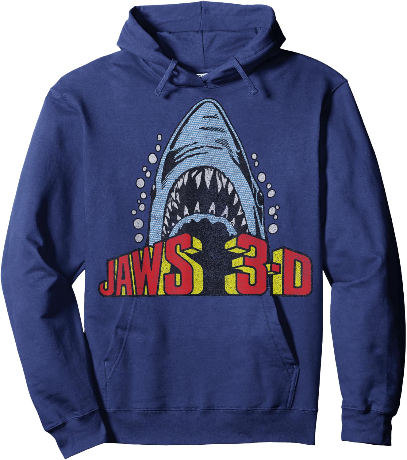 Jaws Retro 3D Poster Hoodie - Hoodie | Navy