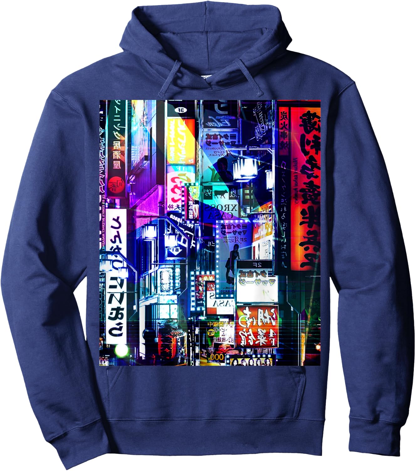 Shibuya Tokyo night Japan trip Hoodie - Hoodie | Navy