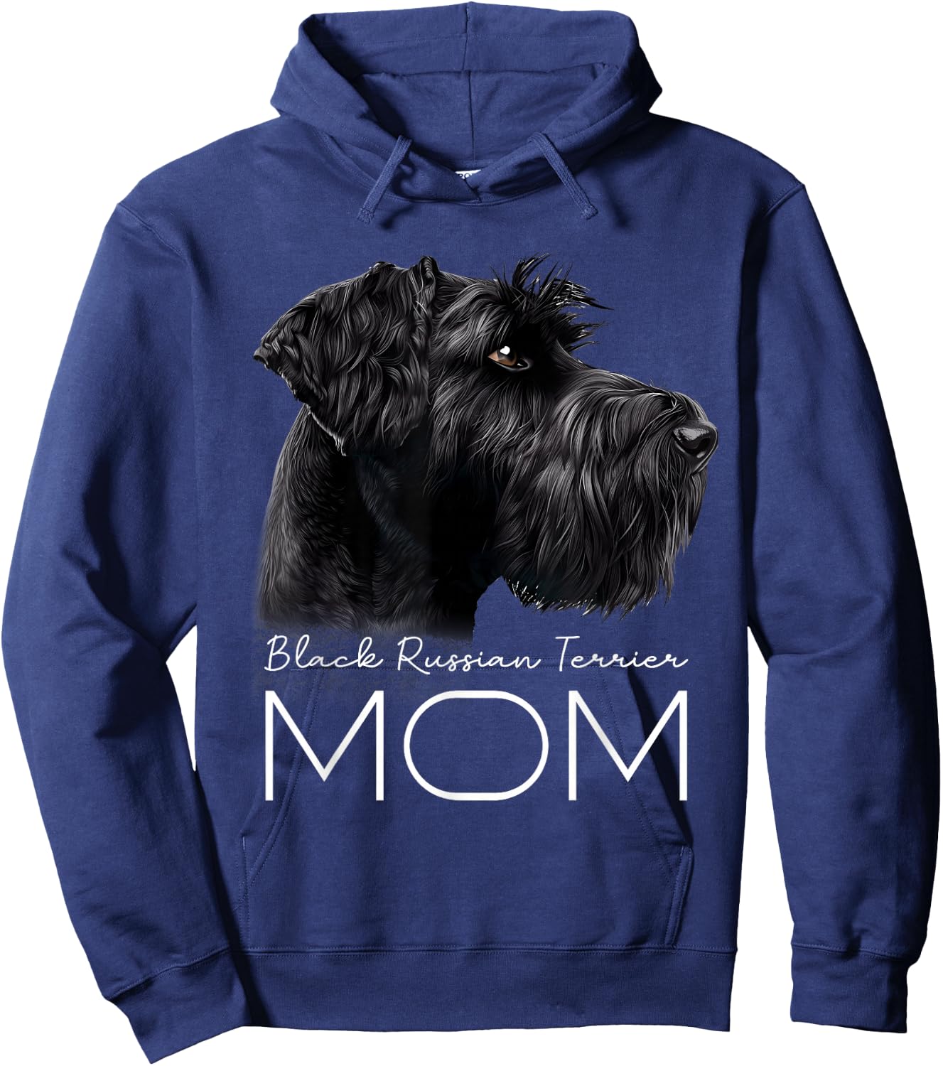 Black Russian Terrier Mom Hoodie - Hoodie | Navy