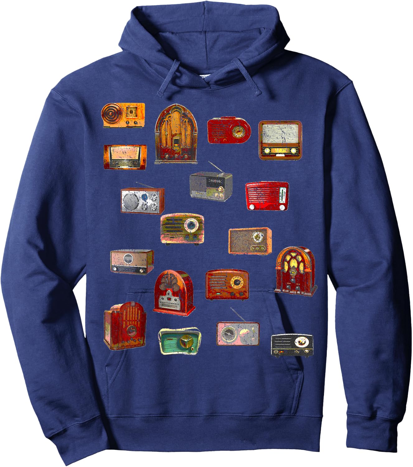 Funny Sheldon Nerdy Vintage Retro Antique Radio Geek Gift Hoodie - Hoodie | Navy