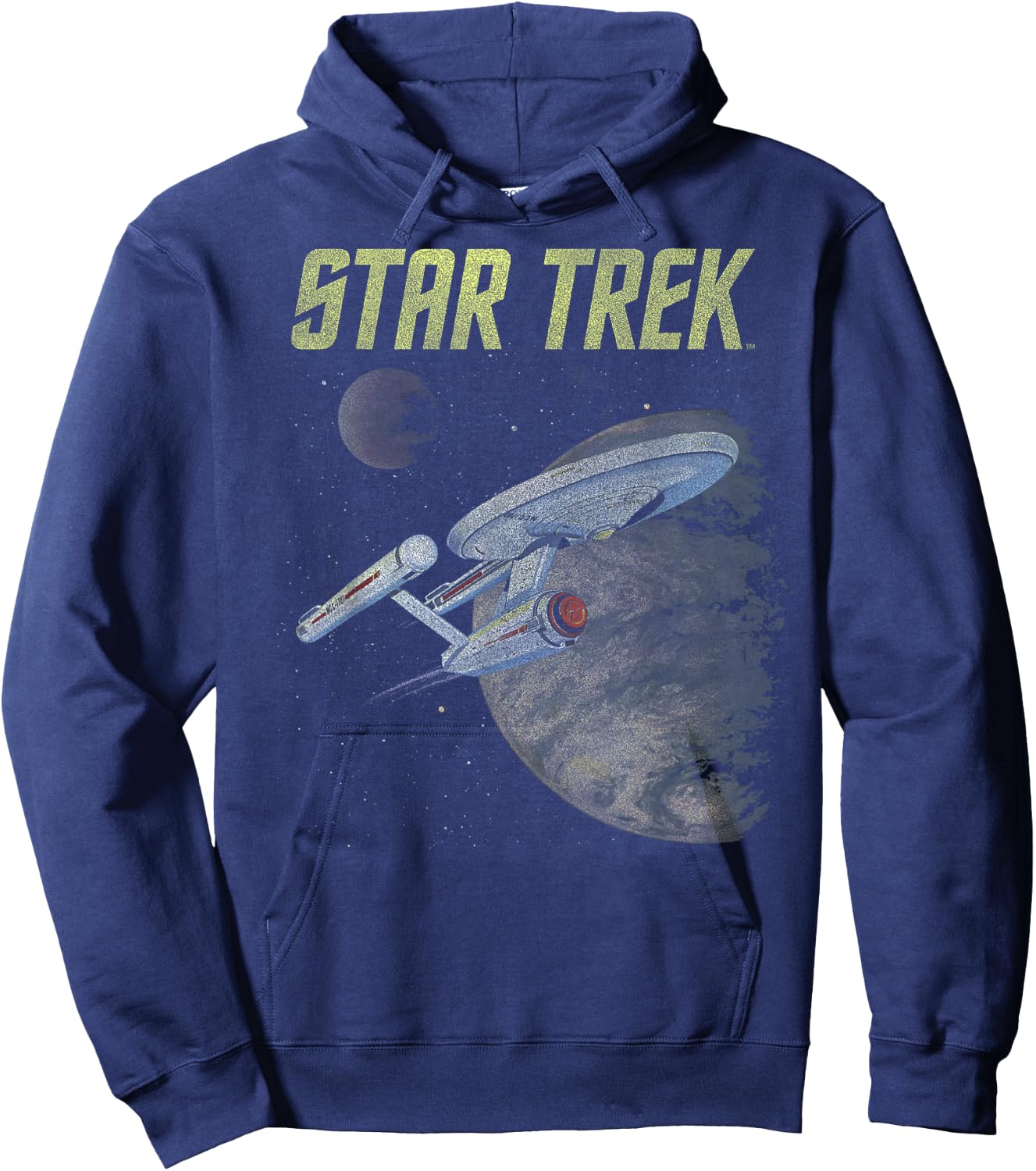 Star Trek: The Original Series Vintage Enterprise Poster Hoodie - Hoodie | Navy