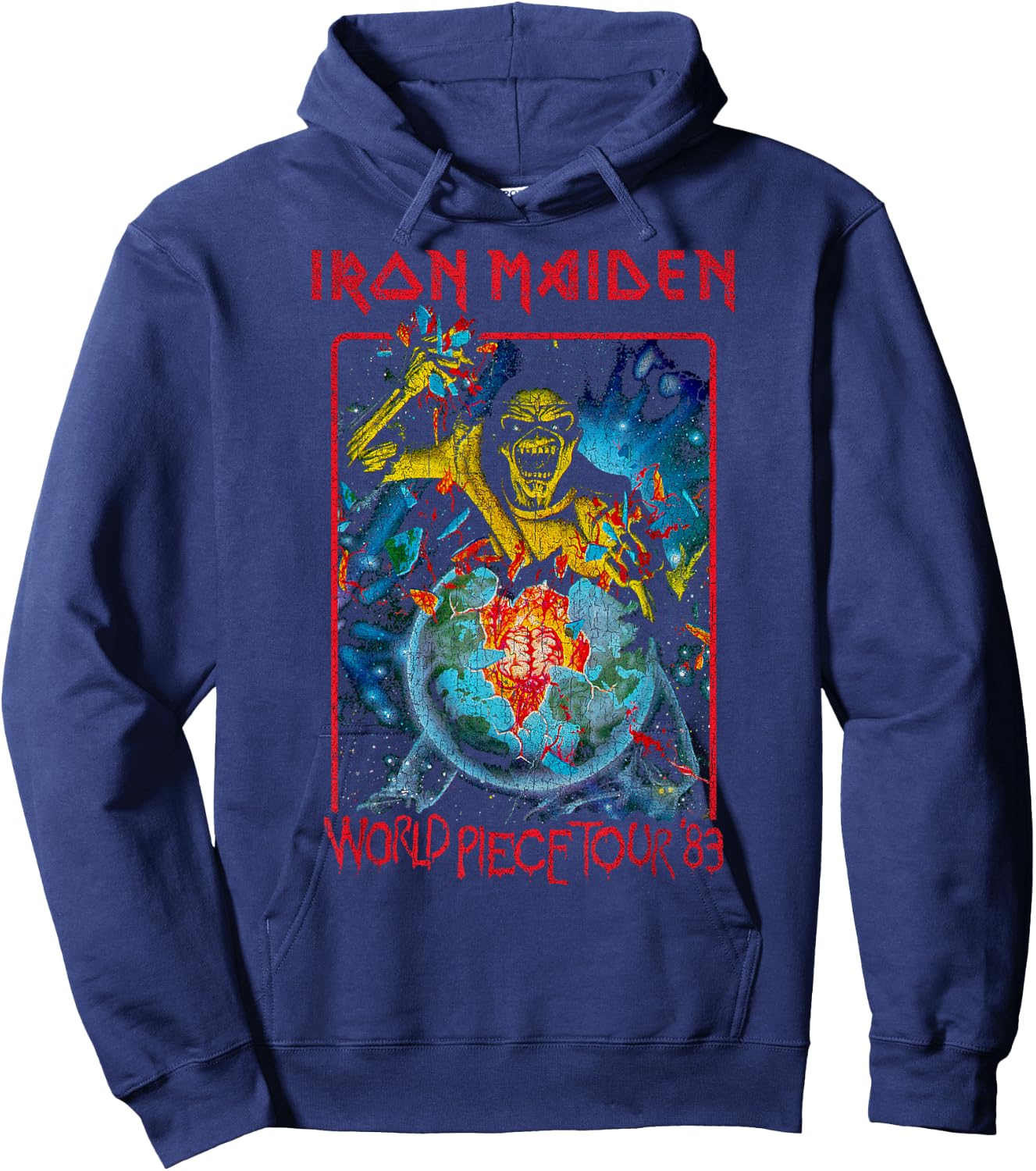 Iron Maiden - World Piece Tour '83 Hoodie - Hoodie | Navy