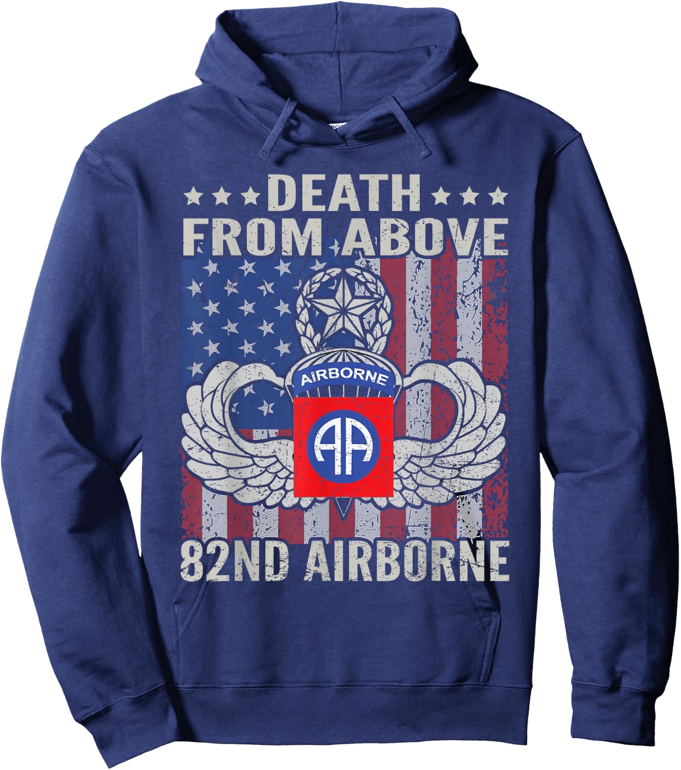 Death From Above 82nd Airborne Division Veteran Hoodie - Hoodie | Navy